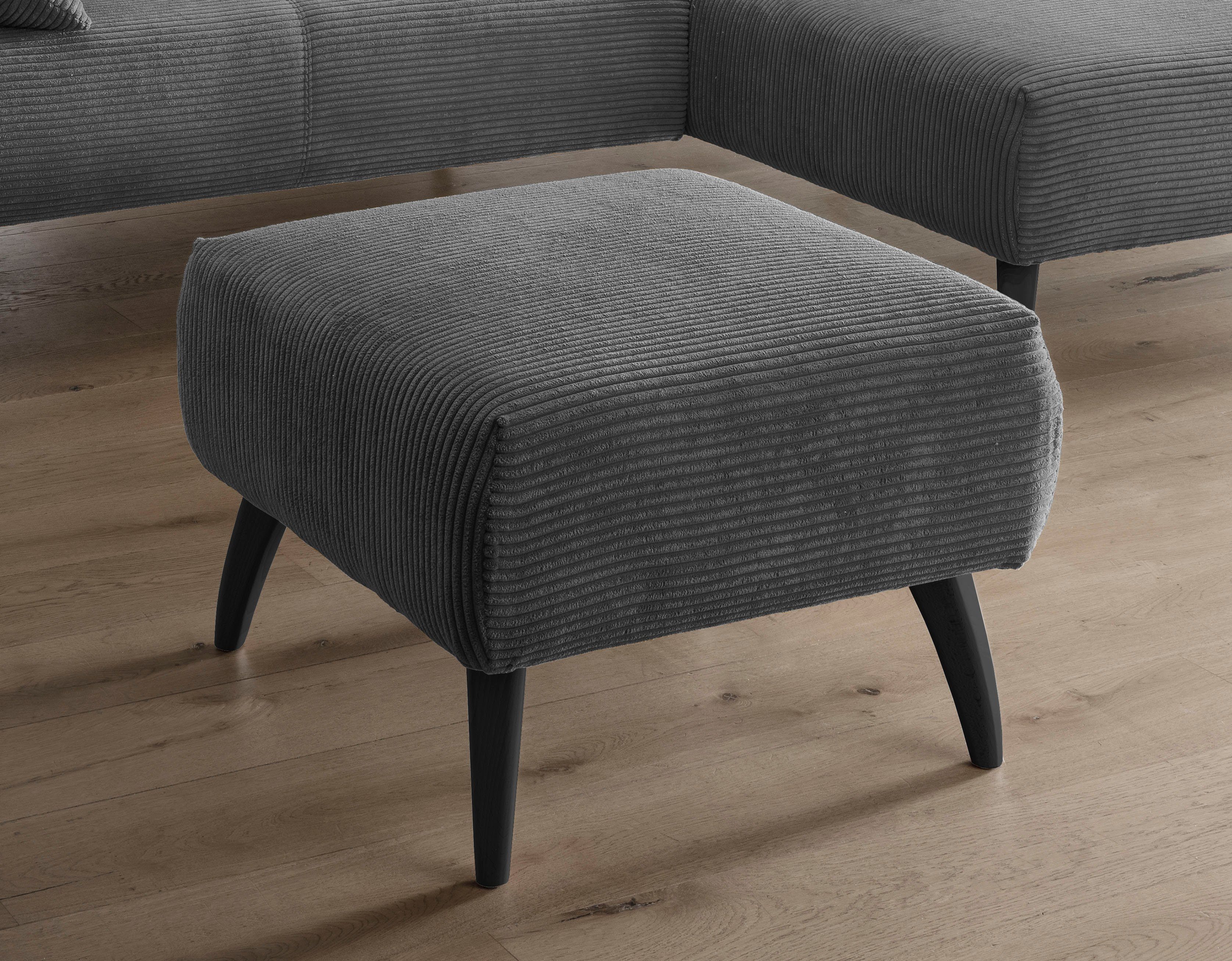 INOSIGN Hocker Colori Kleur houten poten naar keuze, verschillende stoffen, hoogwaardige stof