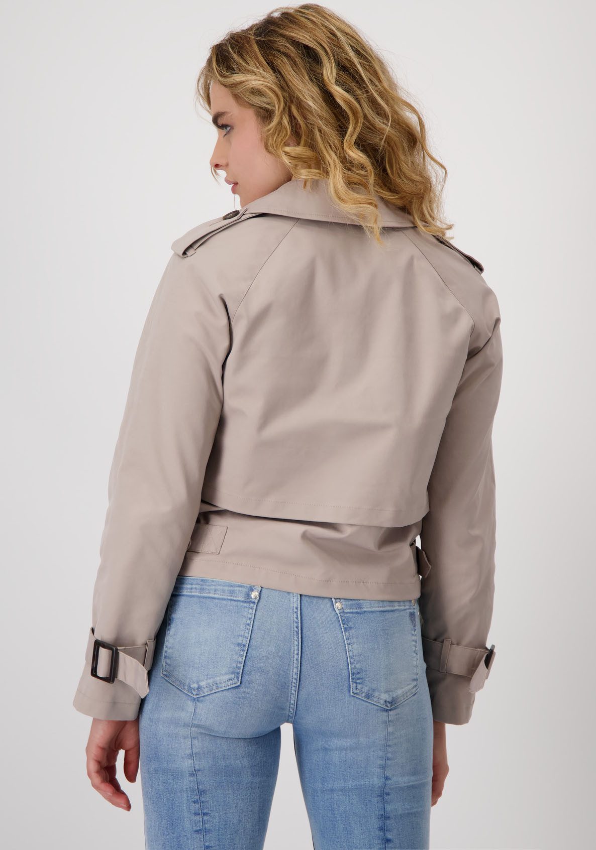 Monari Kort jack in trenchcoat-stijl