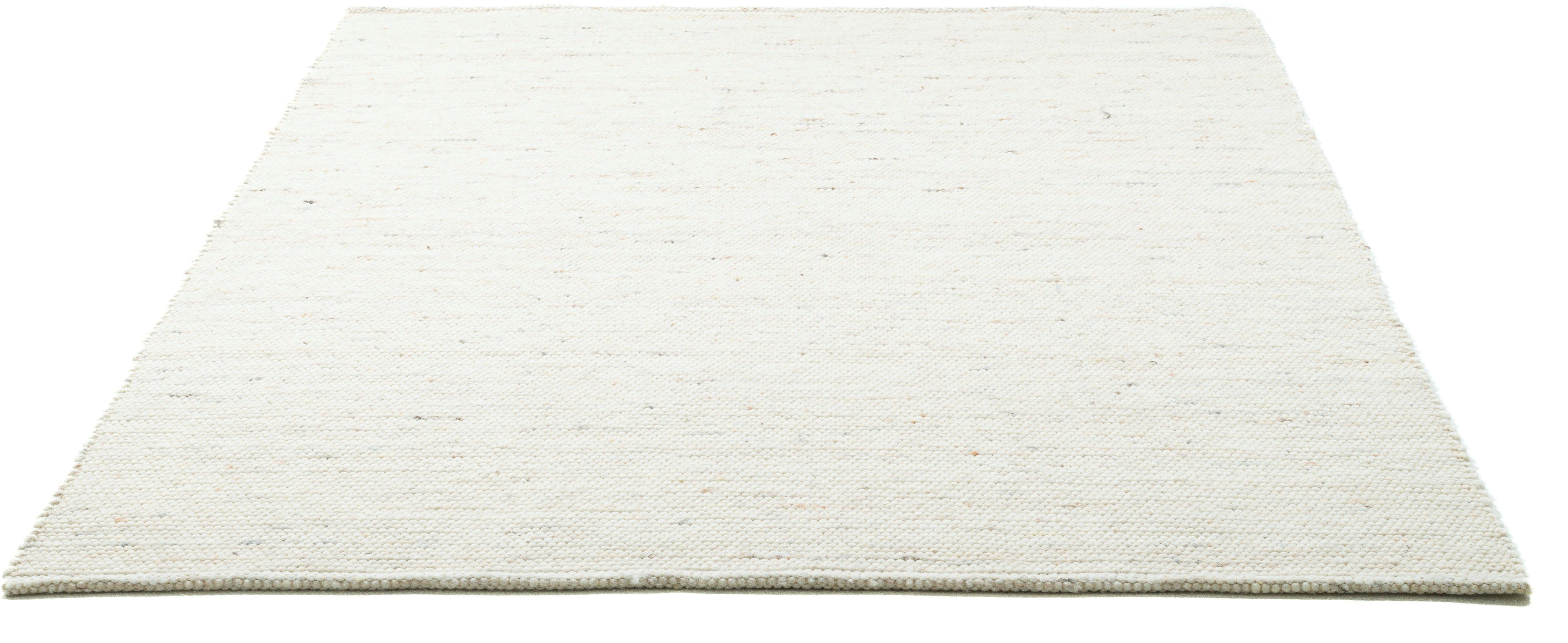 Sansibar Wollen kleed Hörnum Handgeweven tapijt, gemêleerd, 100% gekamde wol, handgeweven wollen vloerkleden maat 120 cm x 180 cm x 12 mm beige