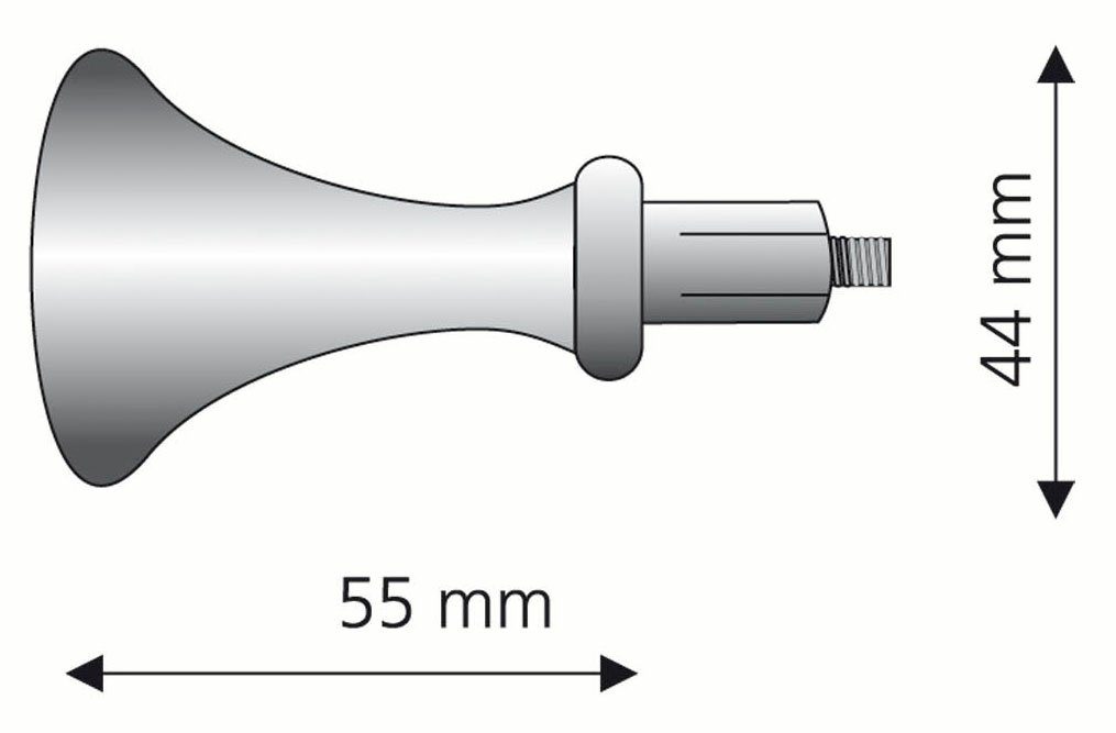 Liedeco Eindstuk voor gordijnroede Eindstuk, eindknop kegel "Esperanca" voor 16 mm stangen (2 stuks)