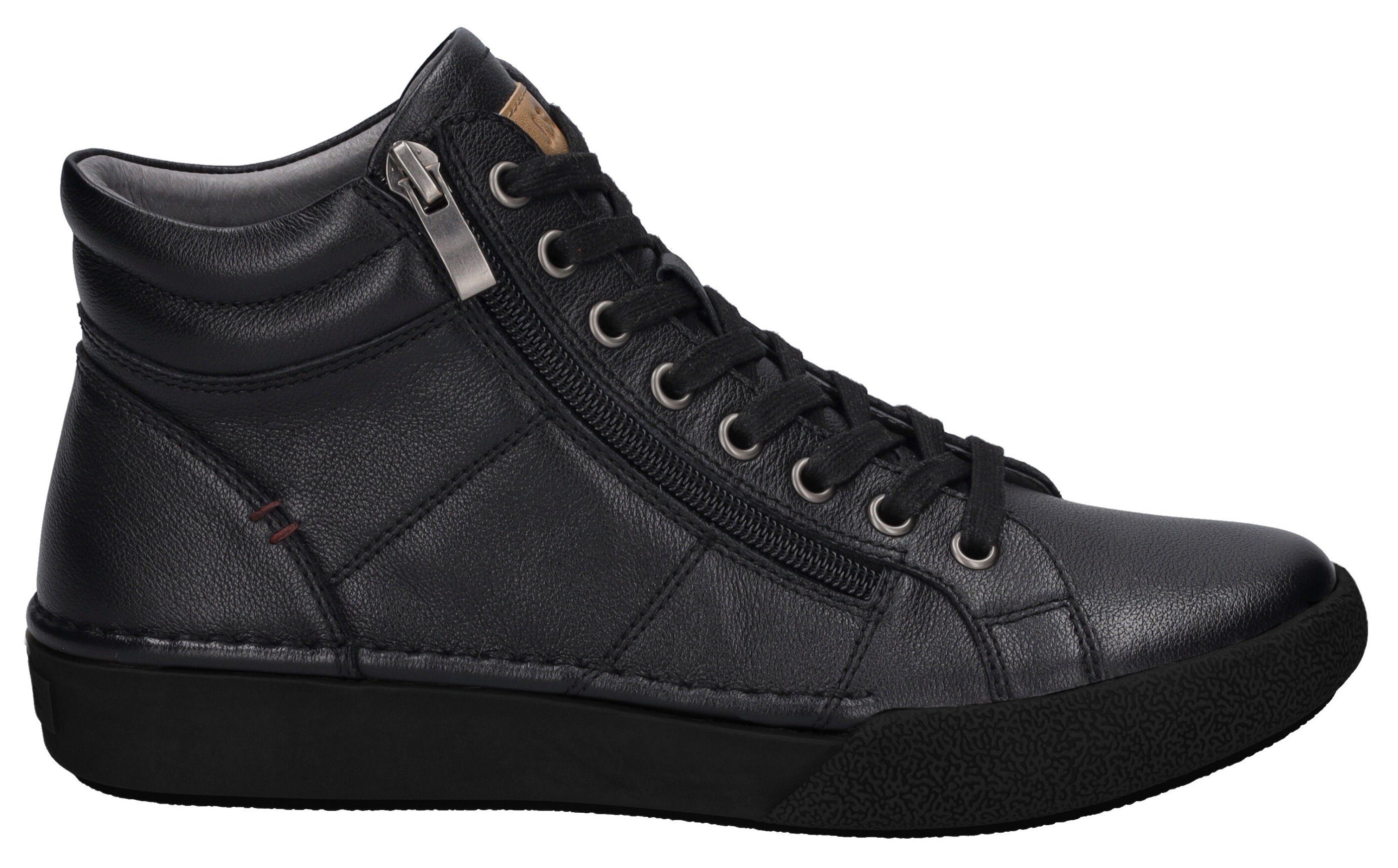 Josef Seibel Sneakers Claire 11 Veterschoenen, high top sneaker, comfortschoen met leren binnenzool