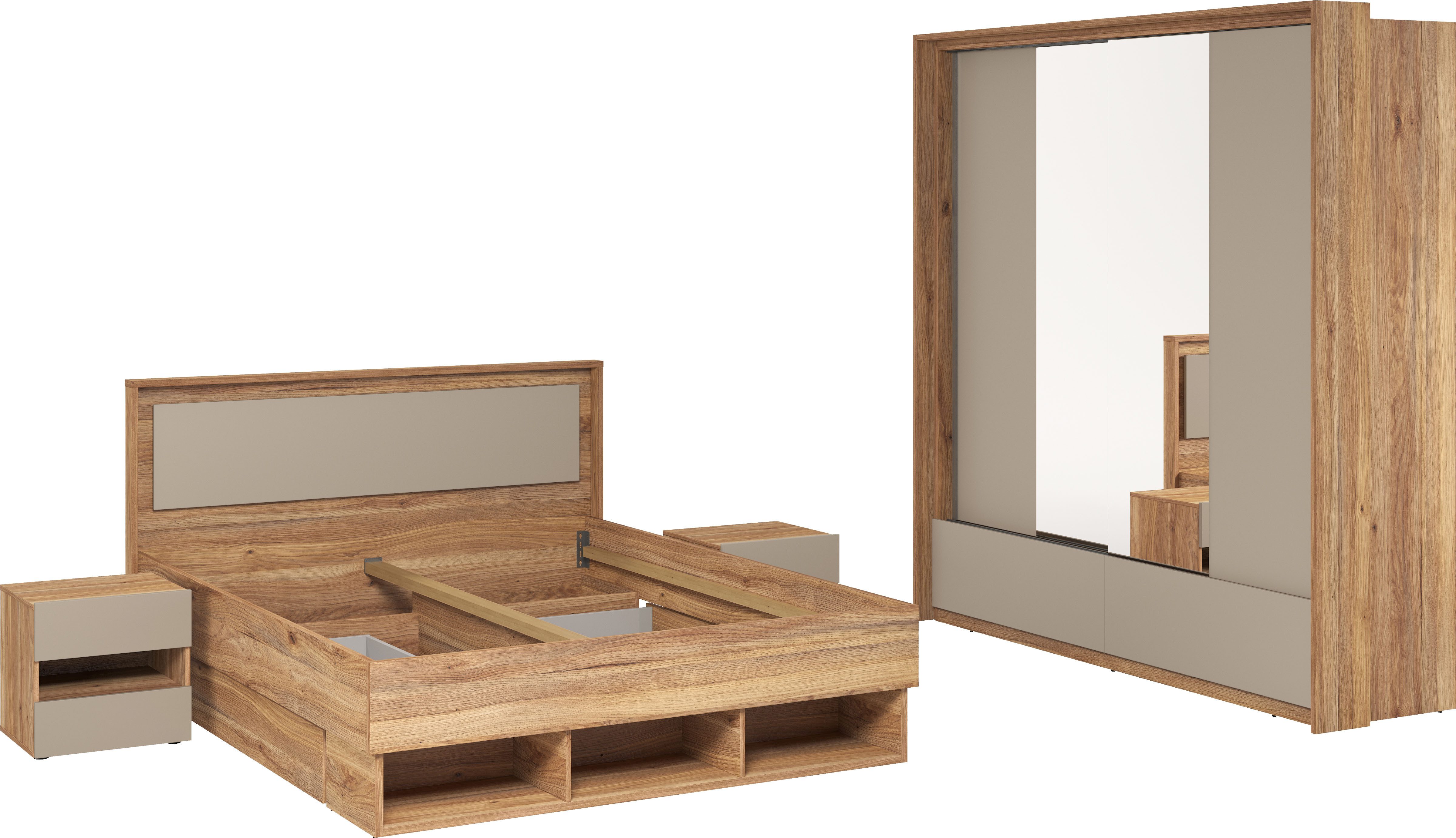 INOSIGN Bedlade Wharton, Breedte 125cm, veel opbergruimte