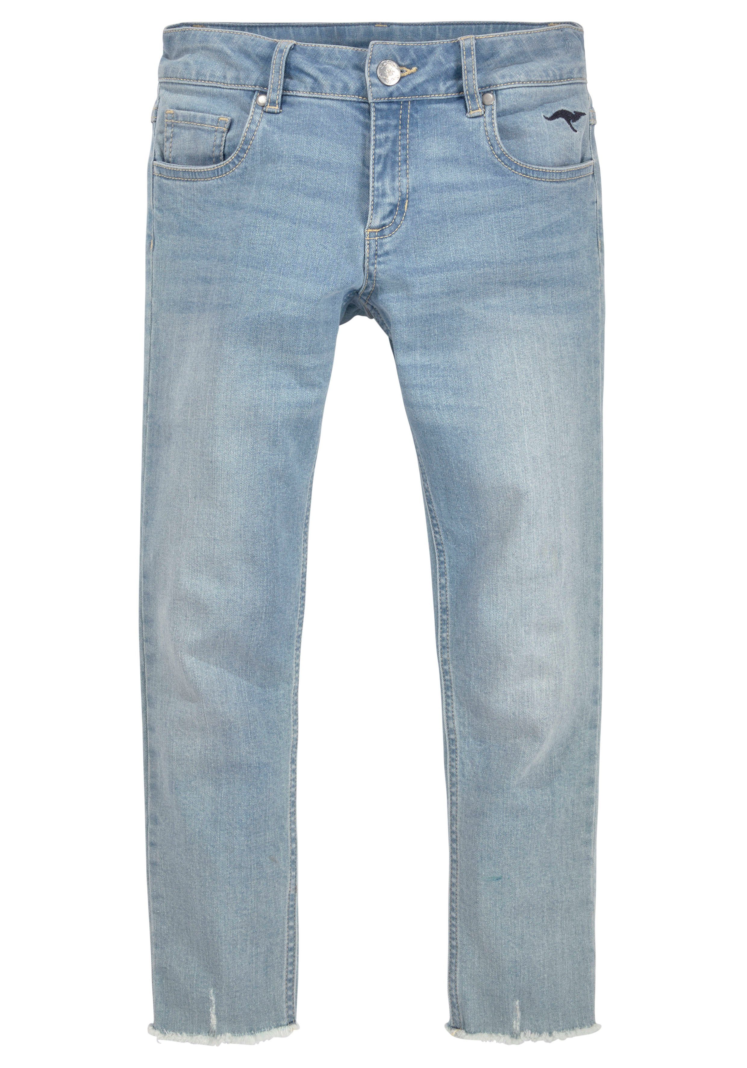 KangaROOS 7/8 jeans Stretch jeans with logo embroidery smalle pasvorm, gesneden rand, lage taille