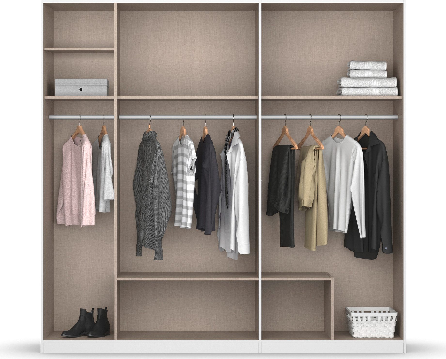 rauch Draaideurkast Kledingkast Kast Garderobe Slaapkamerkast DAVOA met contrasterende lades in eiken artisan made in germany