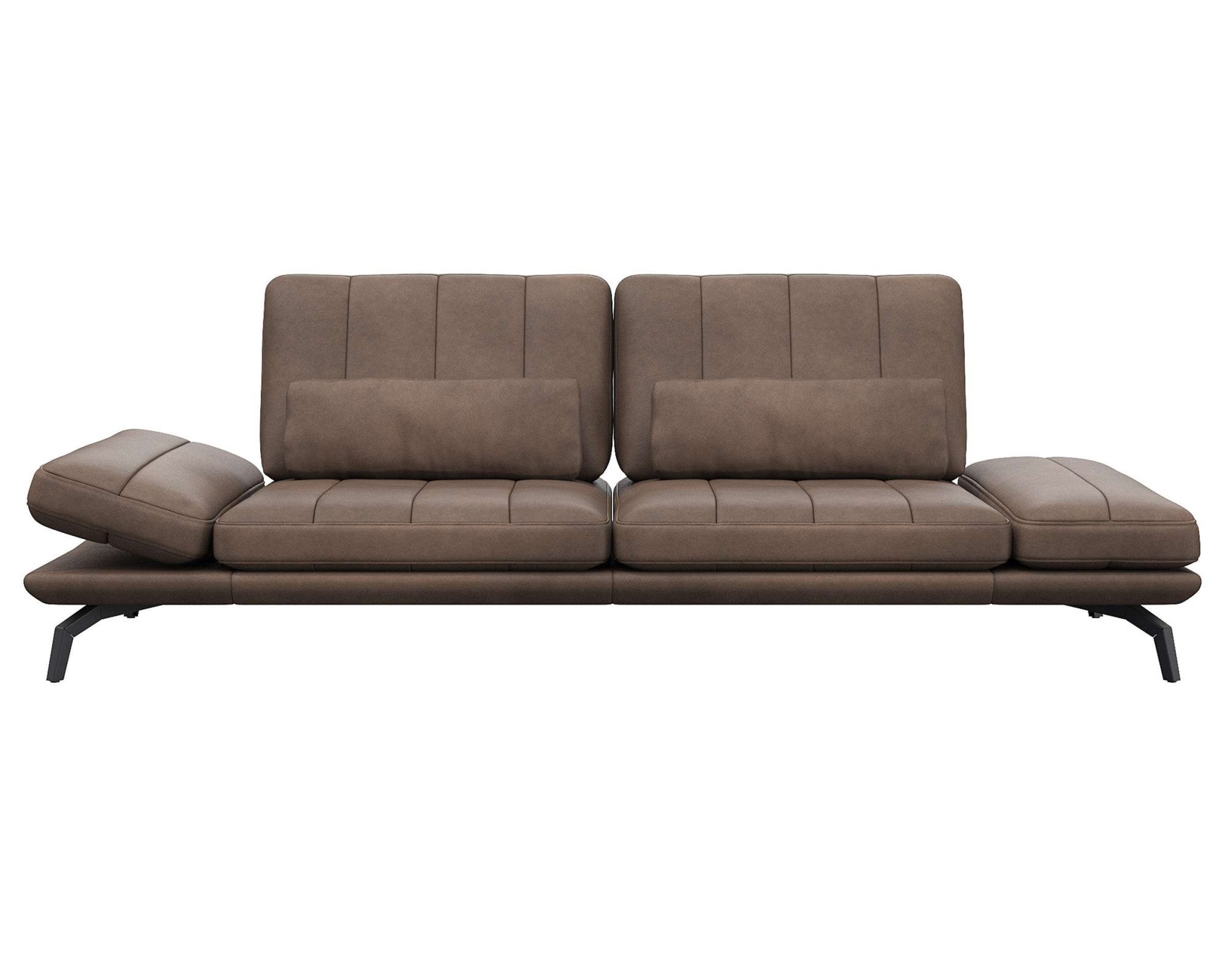 FLEXLUX 3-zitsbank Tropea multifunctionele bank, designbank, relaxfunctie, tv-bank, met armleuningverstelling en zitdiepteverstelling, breedte 252 cm
