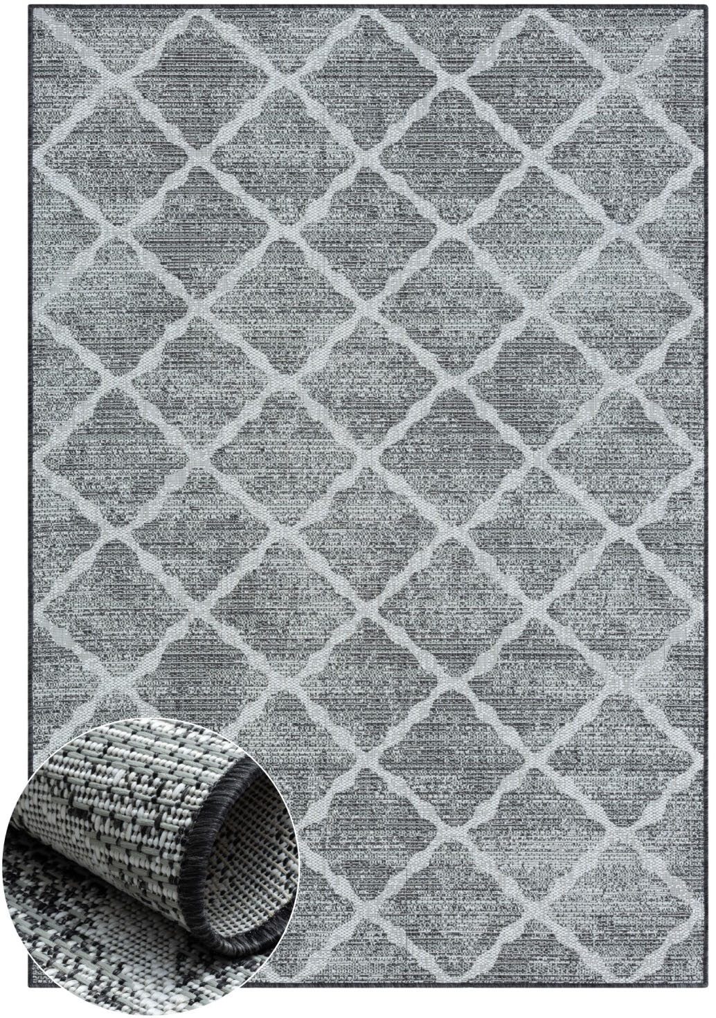 Myflair Möbel & Accessoires Vloerkleed Astral voorraadopruiming modern ruiten ontwerp, geschikt voor buiten, balkon, terras