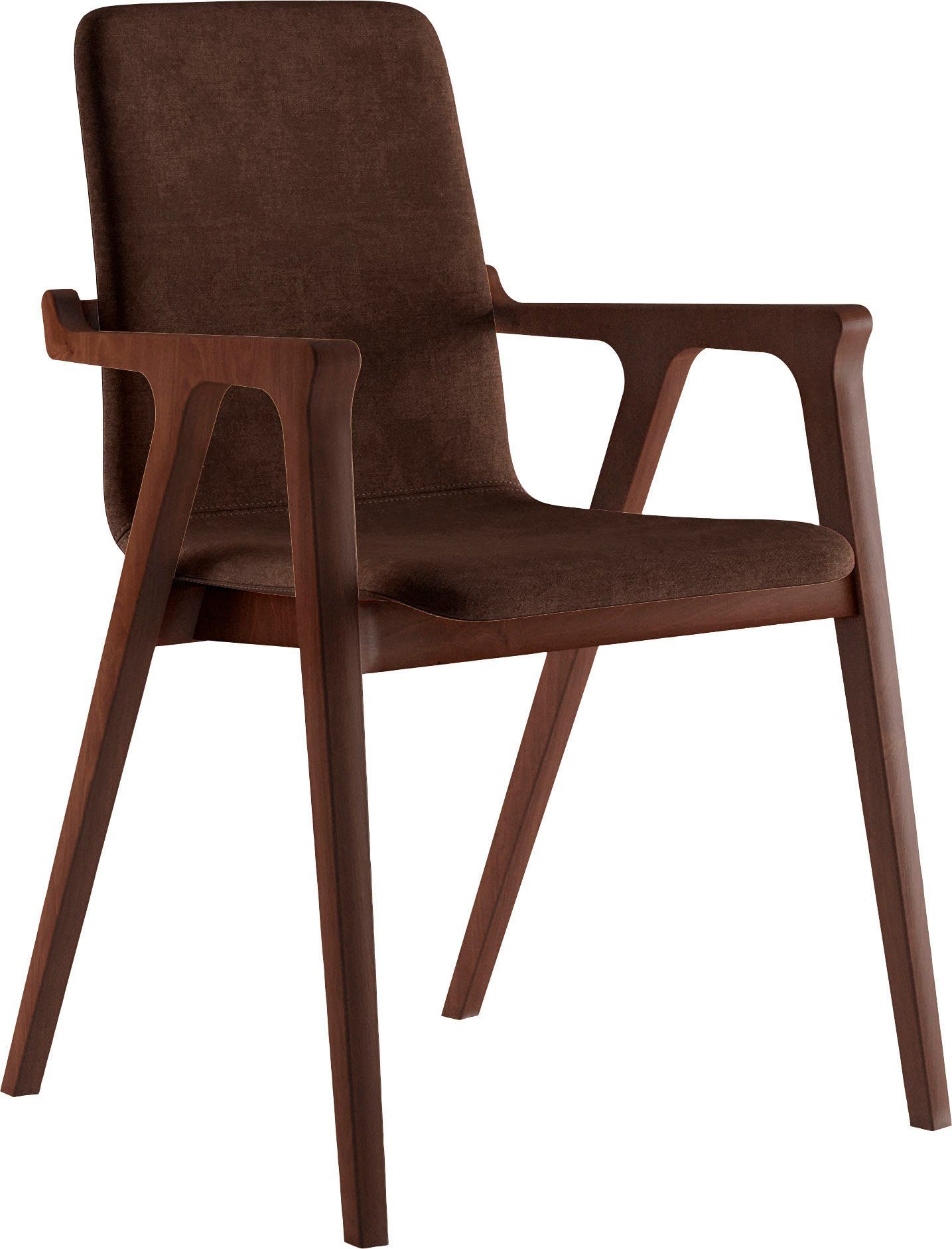 INOSIGN Stoel met armleuningen AXA (1 stuk) 4 poot stoelen bruin