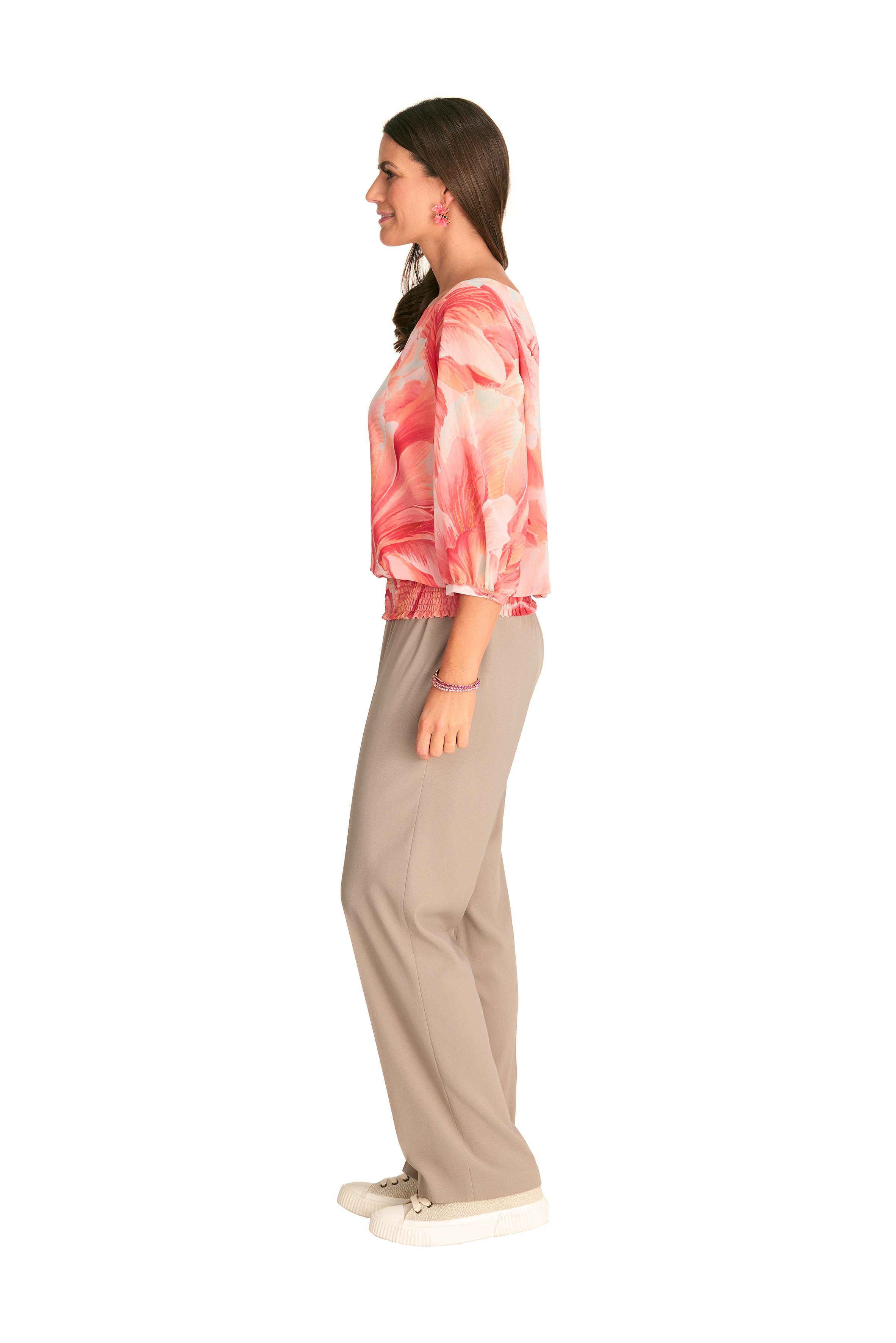 HERMANN LANGE Collection Shirt met gesmokte zoomrand