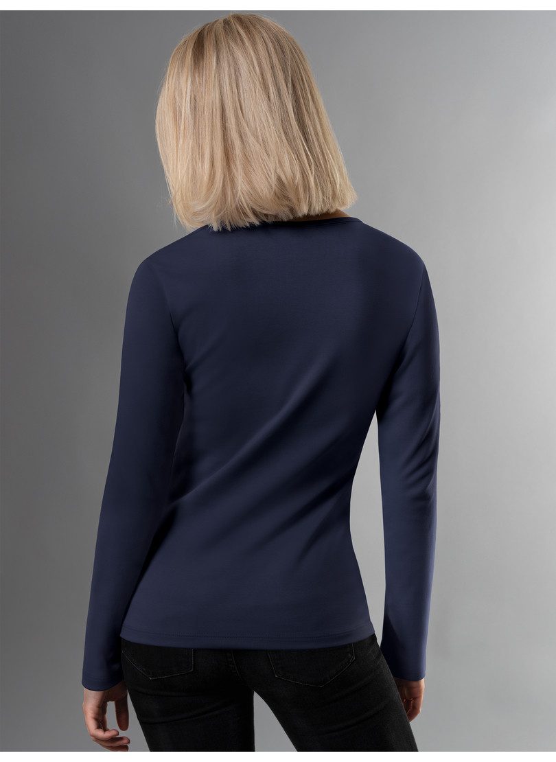 Trigema Longsleeve TRIGEMA shirt met lange mouwen en kristallen (1-delig)