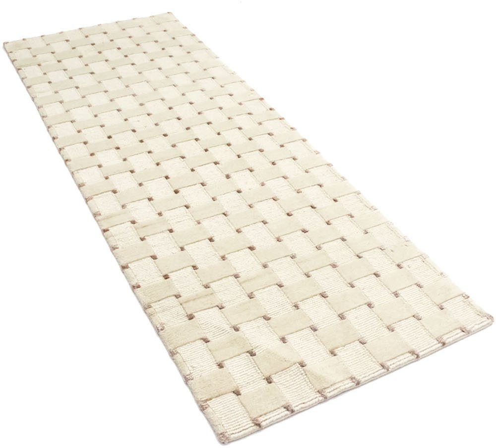 morgenland wollen kleed nepal vloerkleed met de hand geknoopt beige beige