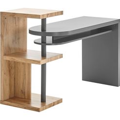 Otto MCA furniture Bureau Moura met kastelement hoogglans-wit. tafelblad draaibaar. breedte 145 cm aanbieding