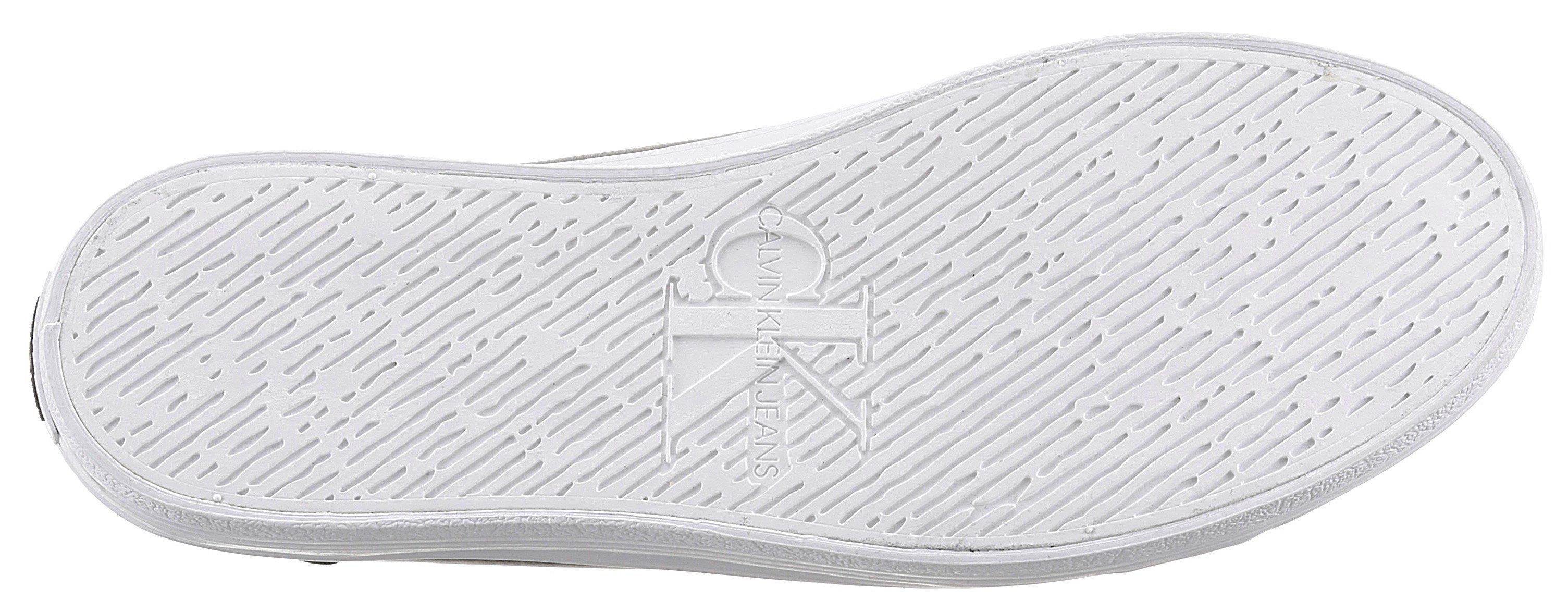 Calvin Klein Plateausneakers VULC FLATFORM LACEUP LOW LTH zachte schachtvering, vrijetijdsschoen, lage schoen, veterschoen