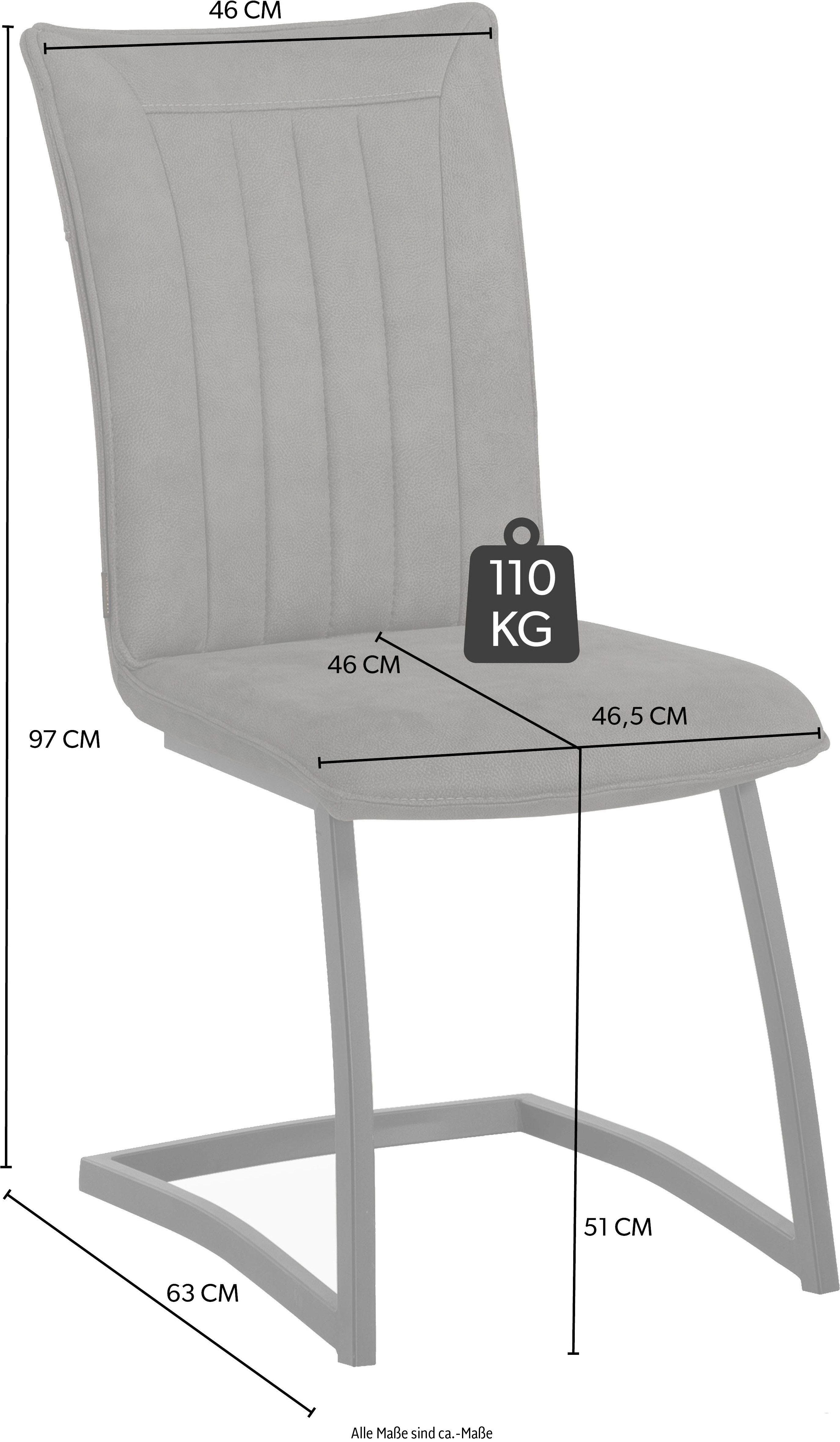 OMG Design Vrijdragende stoel Amara Eetkamerstoel, keukenstoel, onderhoudsvriendelijke bekleding (set)