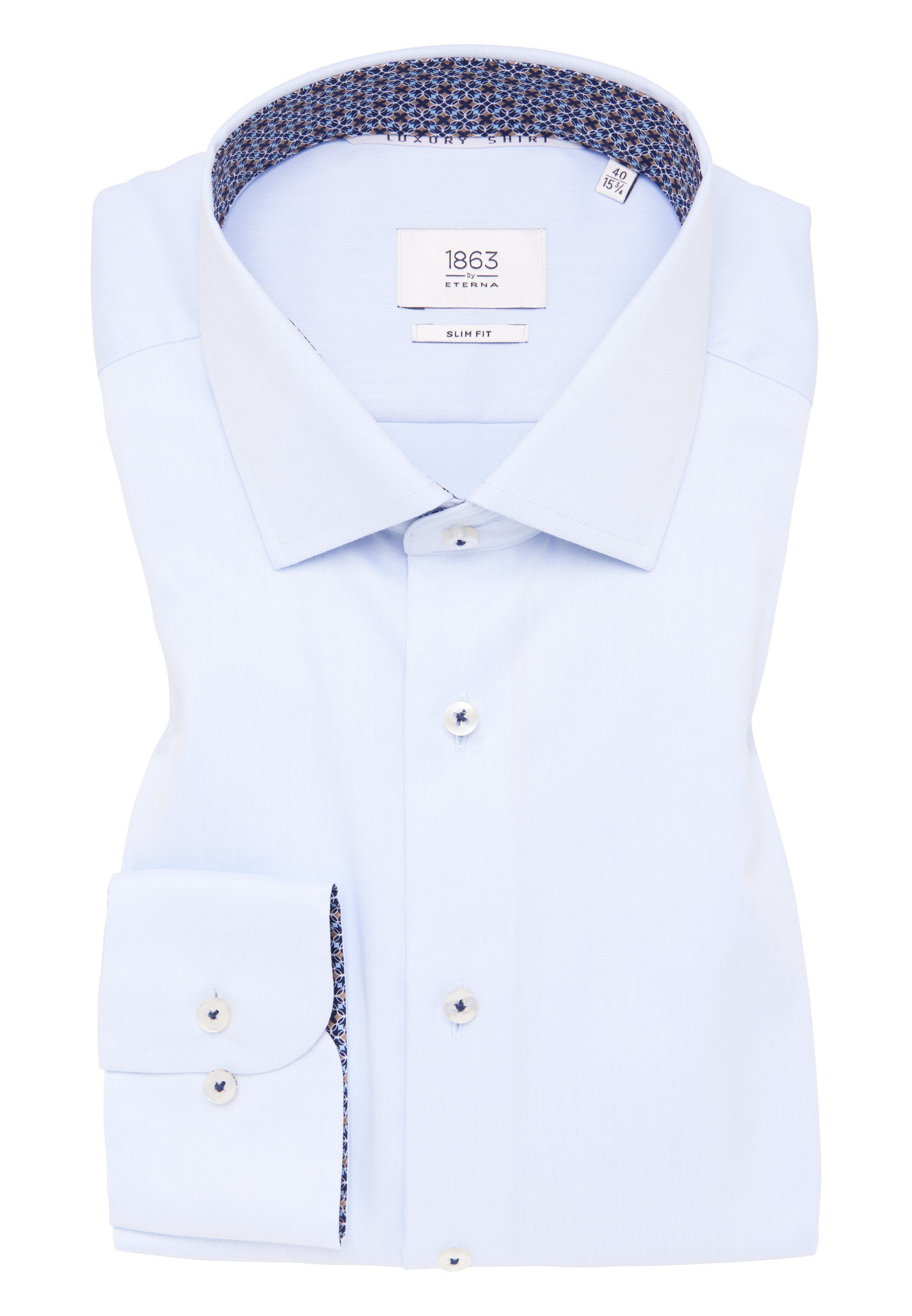 Eterna Overhemd met lange mouwen Slim fit NON IRON (strijkvrij)