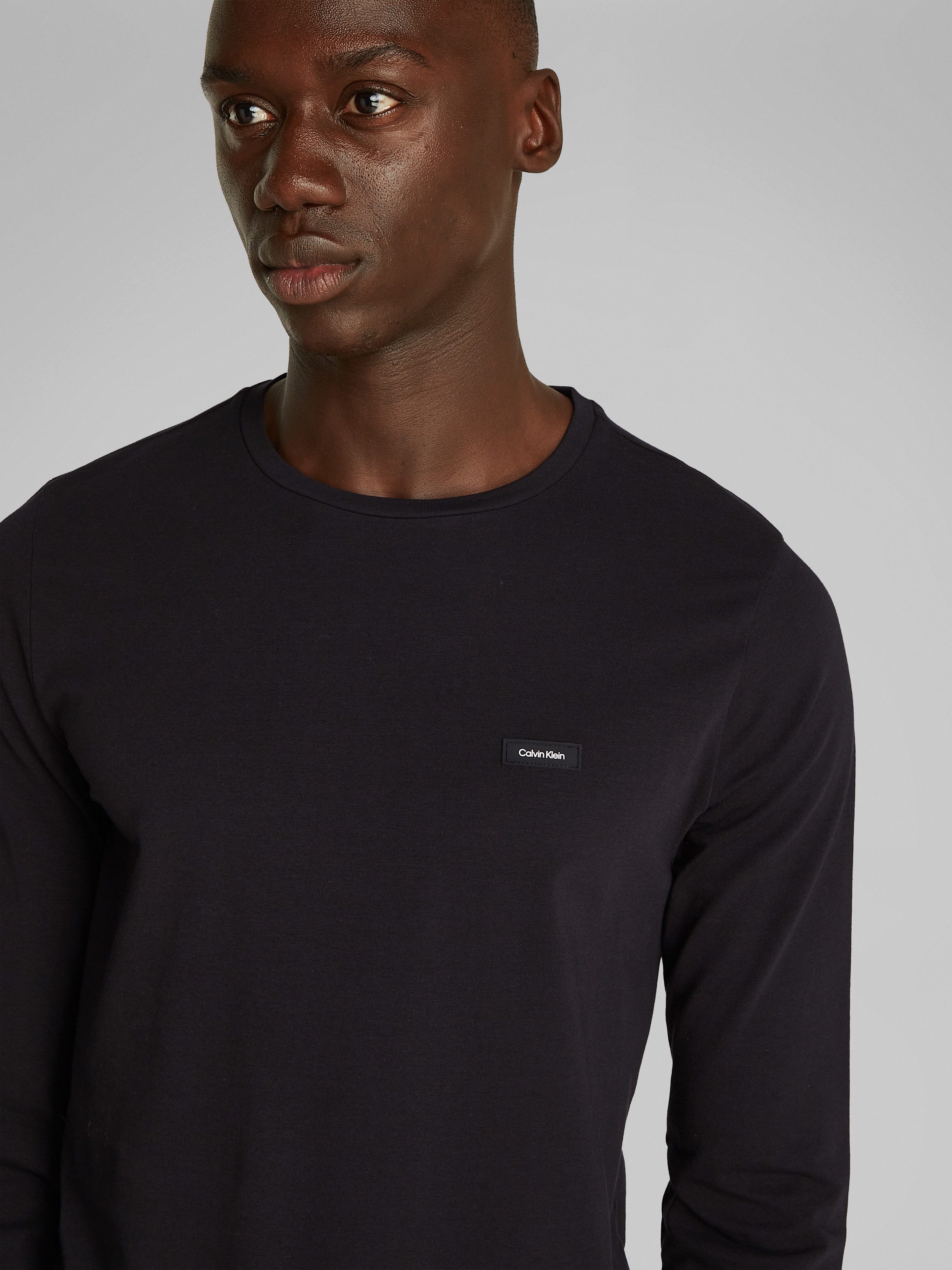 Calvin Klein Shirt met lange mouwen STRETCH SLIM FIT LS T-SHIRT