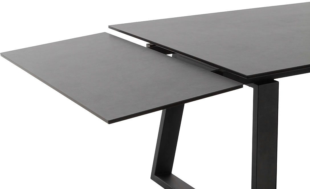 MCA furniture Eettafel NARBONNE onderstel tafel 200-300 cm Keramiek, metaal, eindschuif, uittrekbaar, tafelblad 13 mm, 10-12 personen