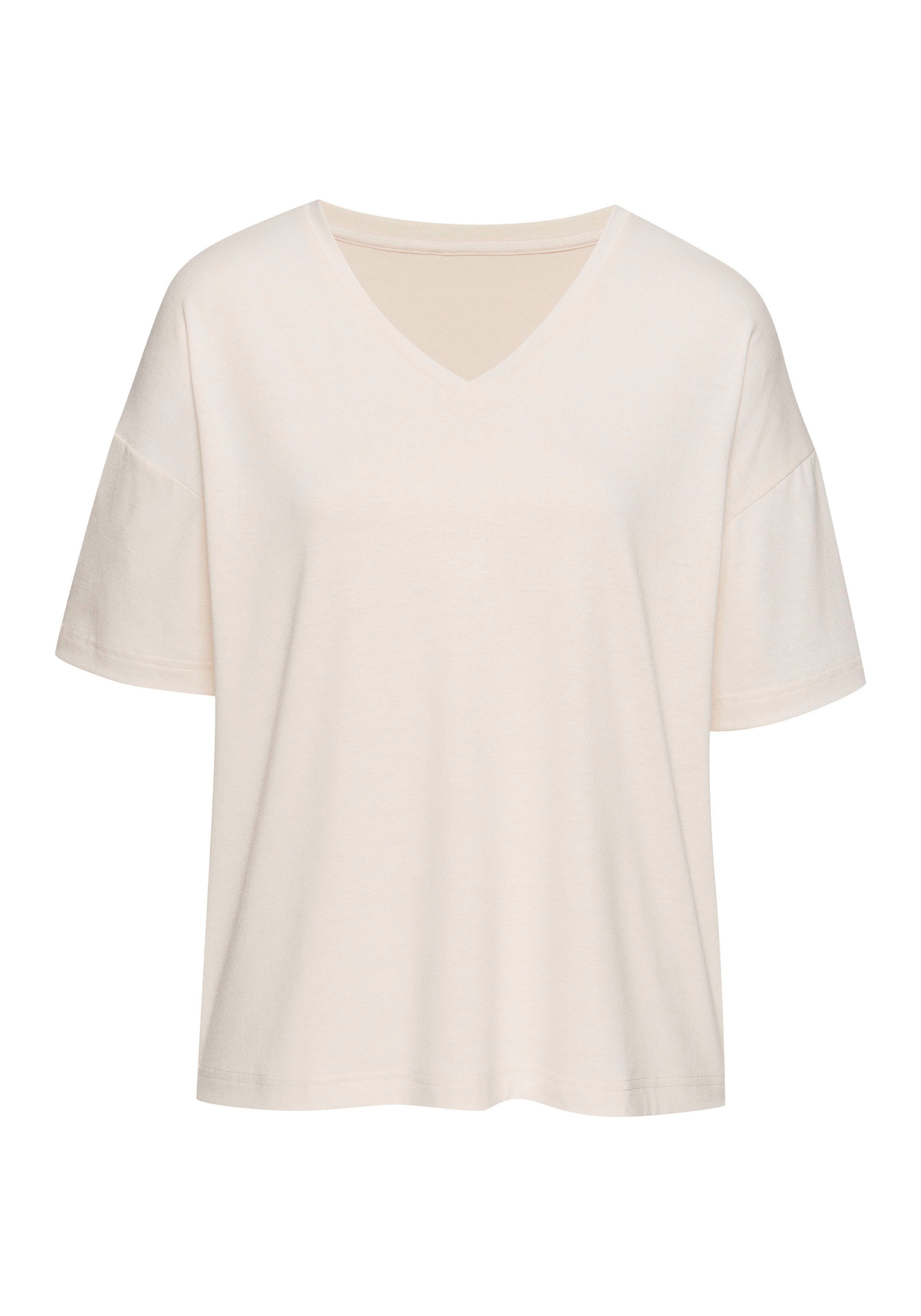 Lascana Pyjama top Met V-hals