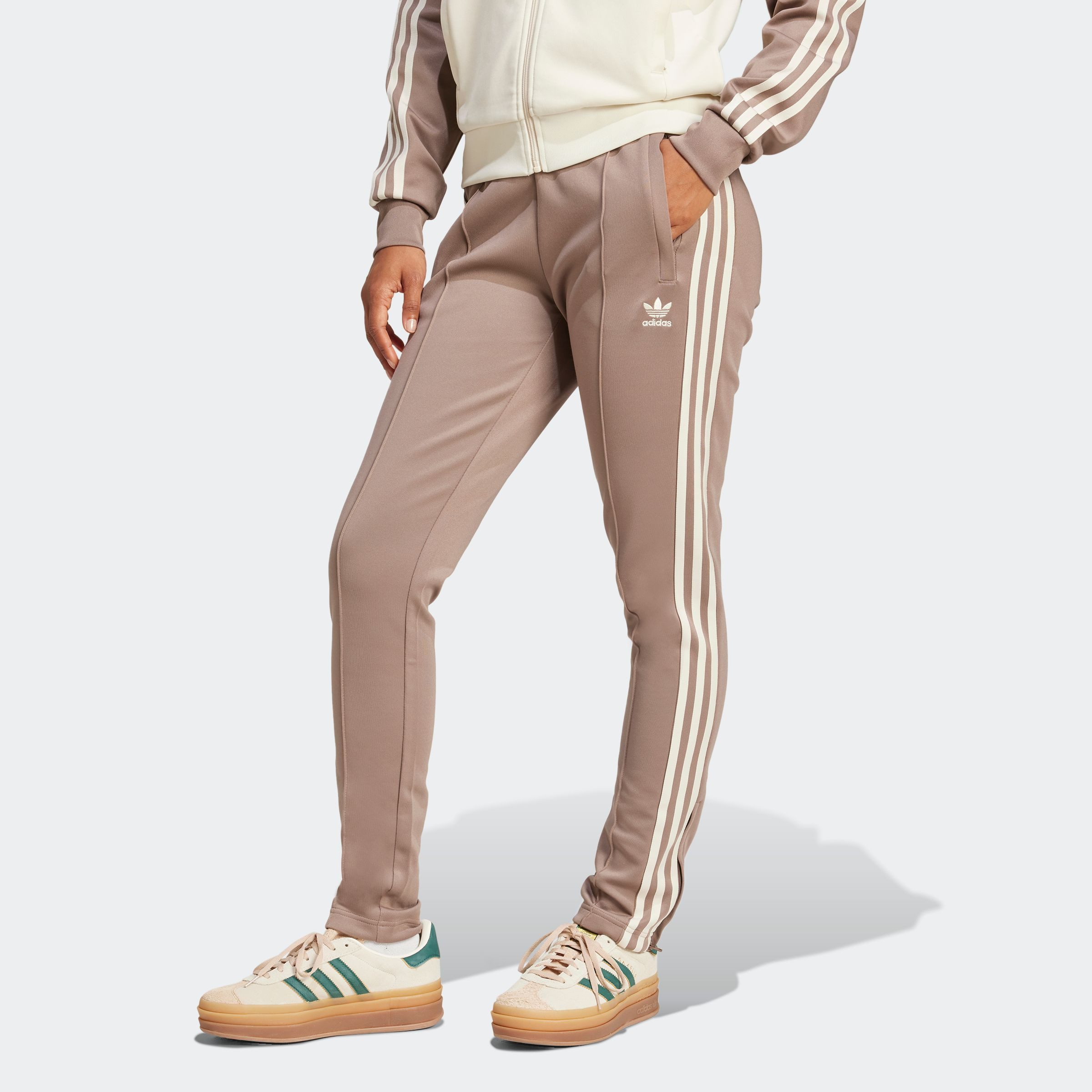 adidas Originals Sportbroek SST CLASSIC TP Superstar trackpant, streetwear (1-delig) dames sportbroeken maat XXL bruin