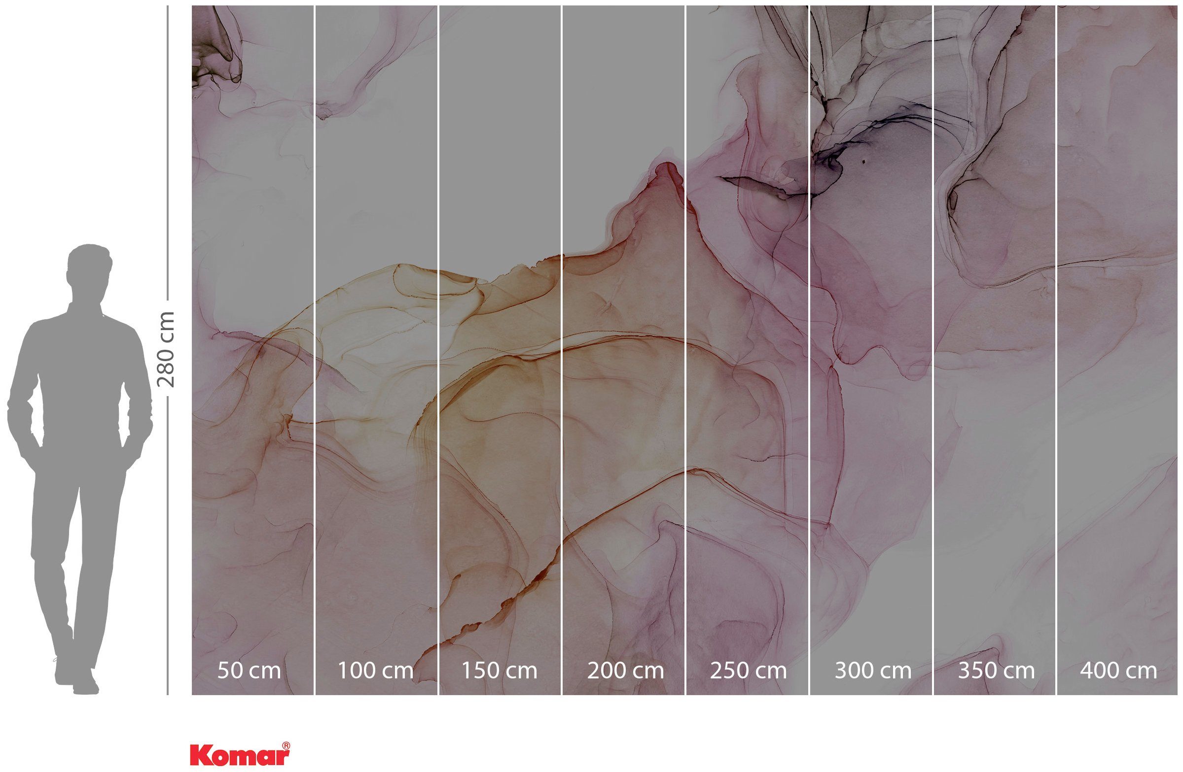 Komar Vliesbehang Digitale print vlies - Shiny Fluid - Afmeting 400 x 280 cm