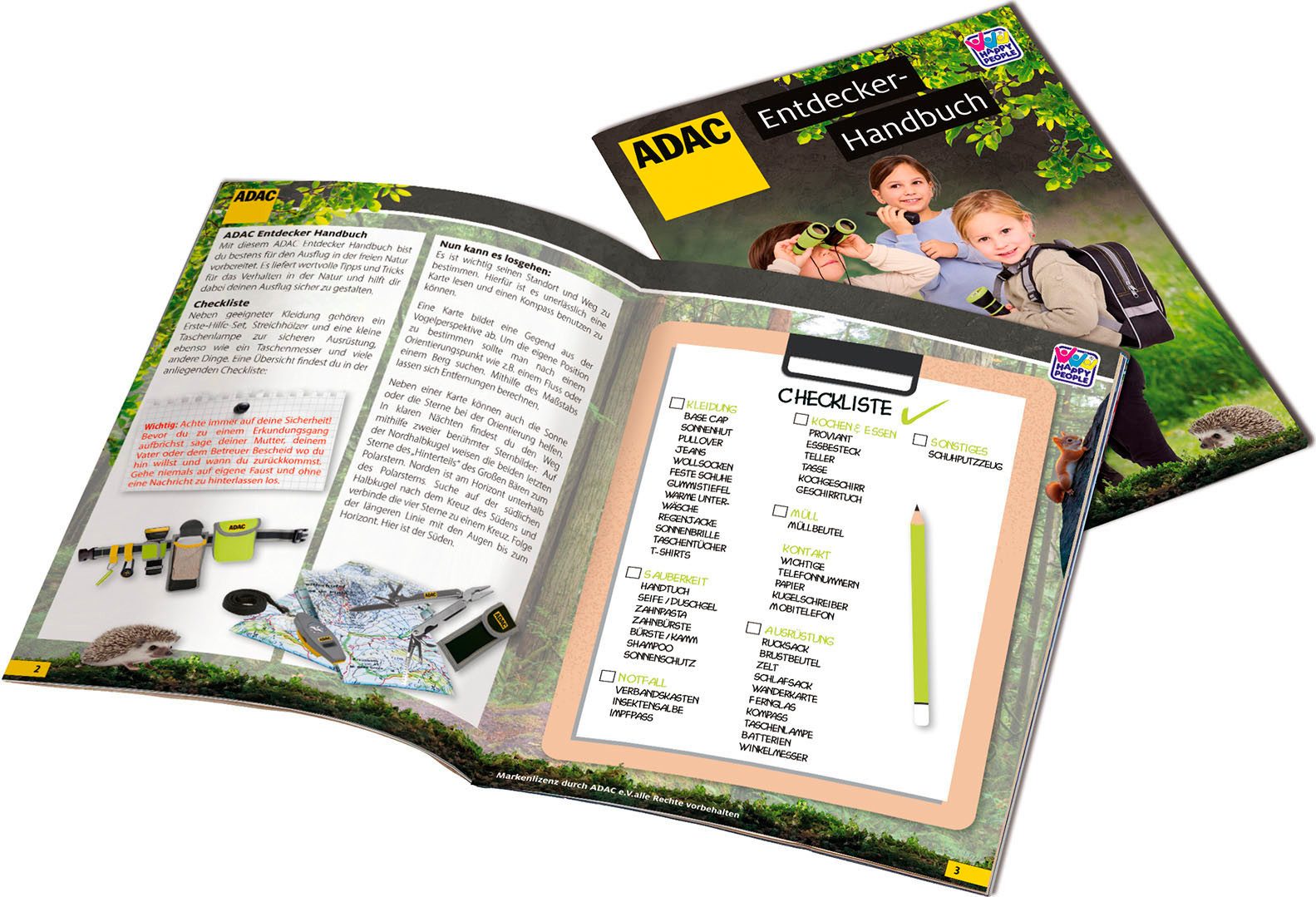 Happy People Portofoon ADAC Walkie-talkie incl. ontdekkingsbrochure