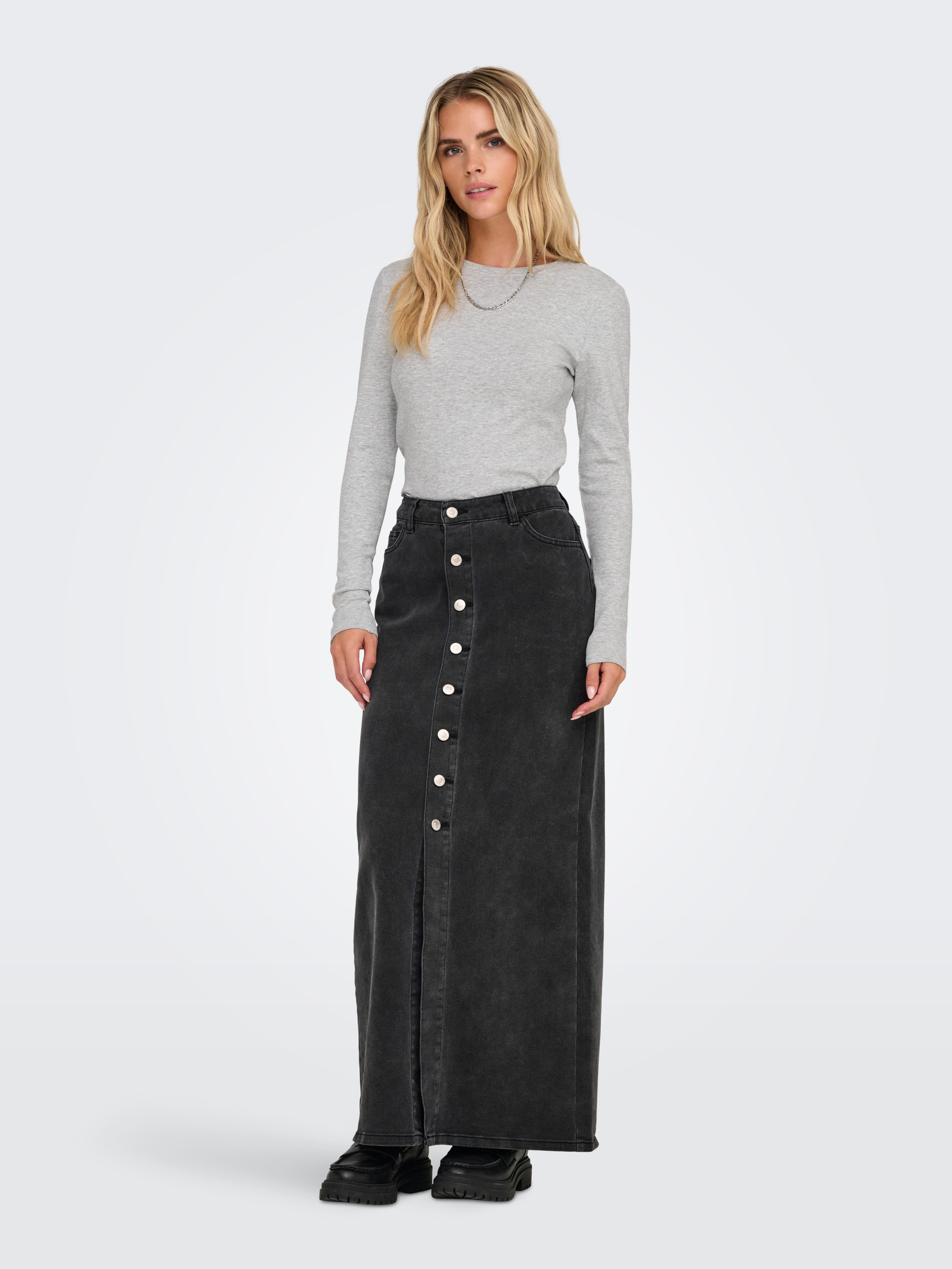 Only Shirt met lange mouwen ONLRILEY O-NECK L S TOP JRS