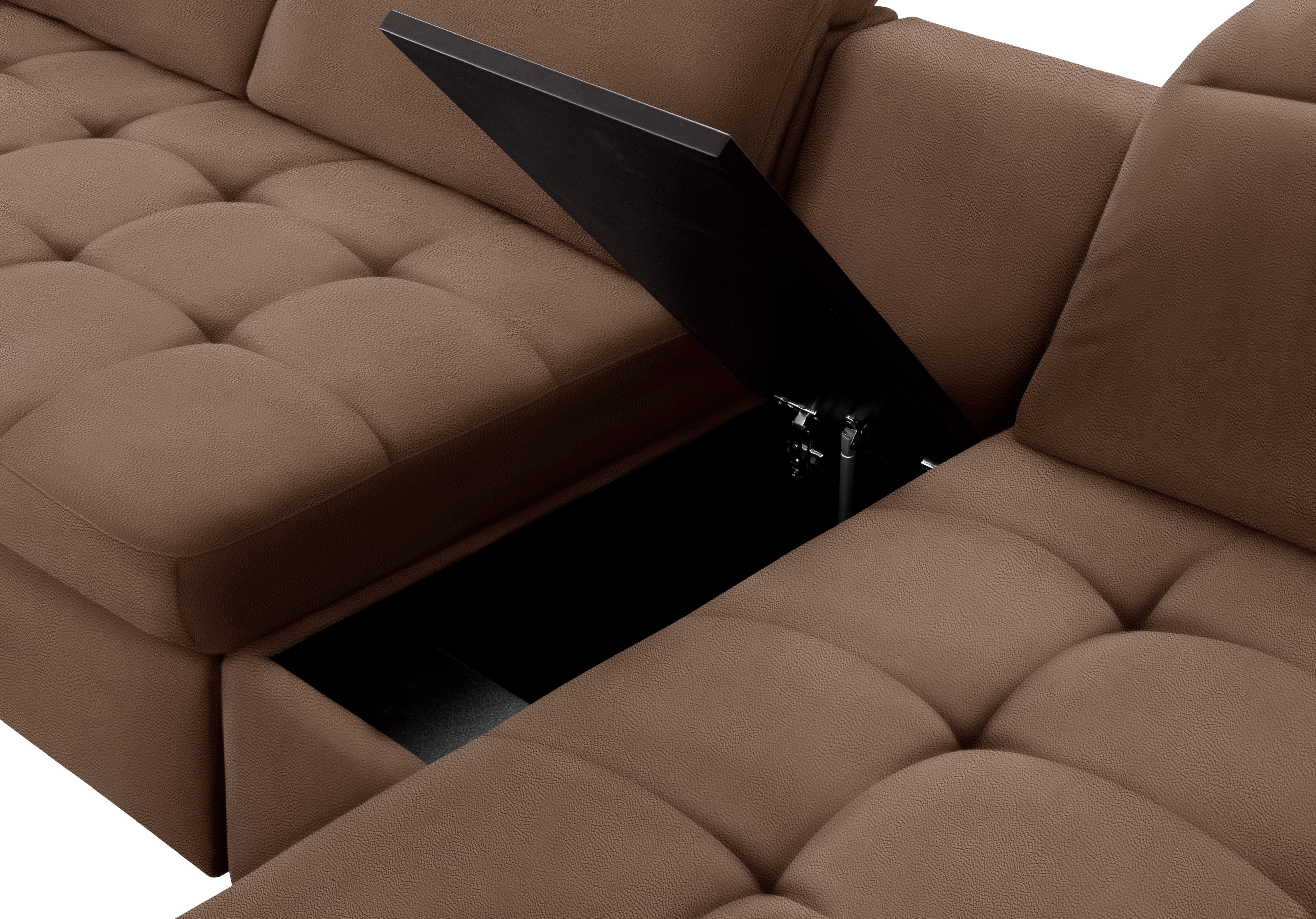 sit&more Zithoek Stardust U-vorm met verstelbare hoofdsteun, armleuningen en tafelelement