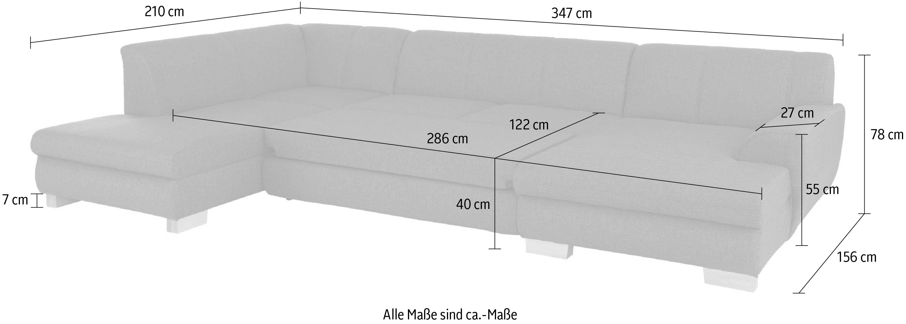 Home affaire Zithoek Nika U-vorm Zithoek, MELROSE®/structuurstof of fijne structuurstof