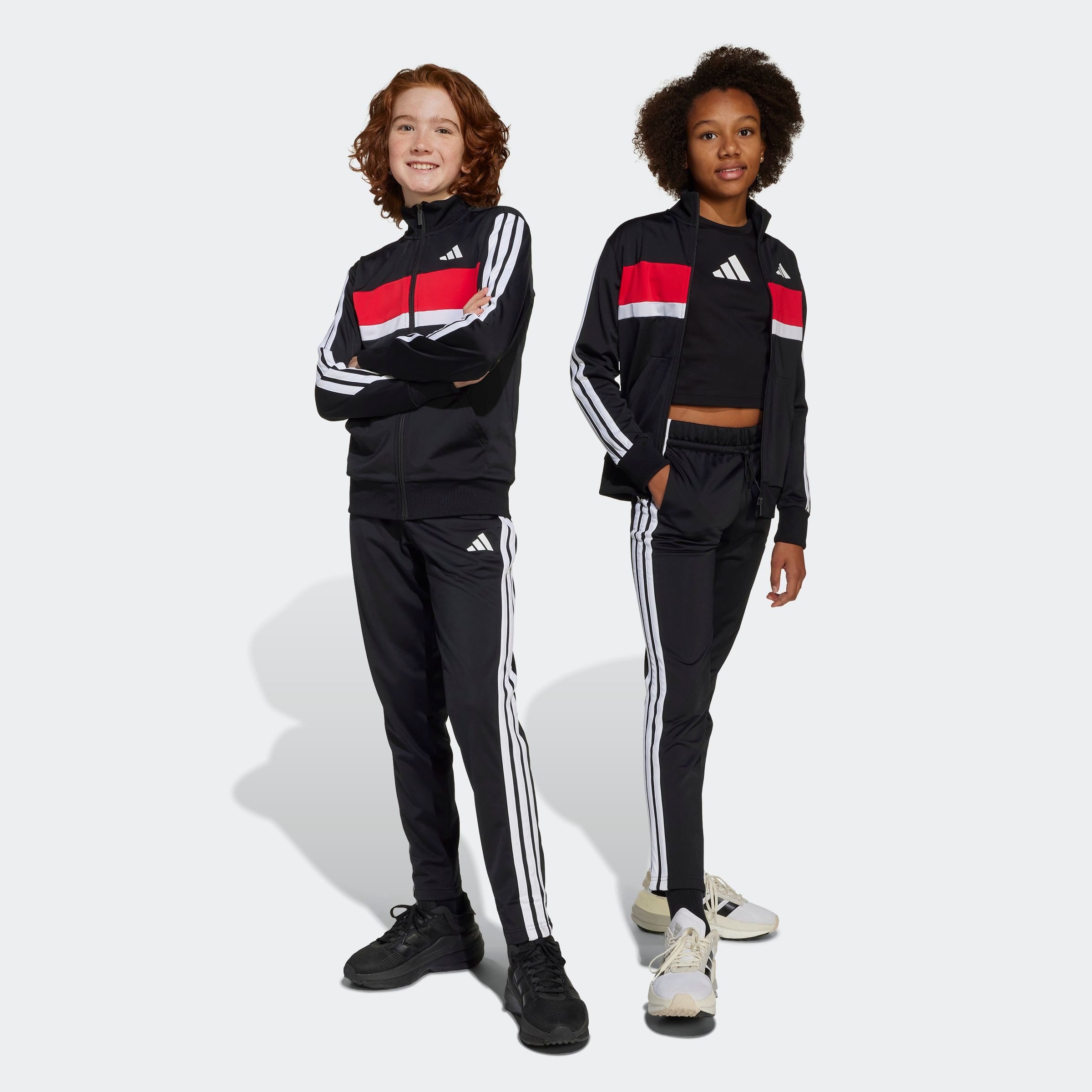 adidas Sportswear Trainingspak J 3S TIBERIO TS (2-delig) kinderen trainingspakken maat 176 zwart