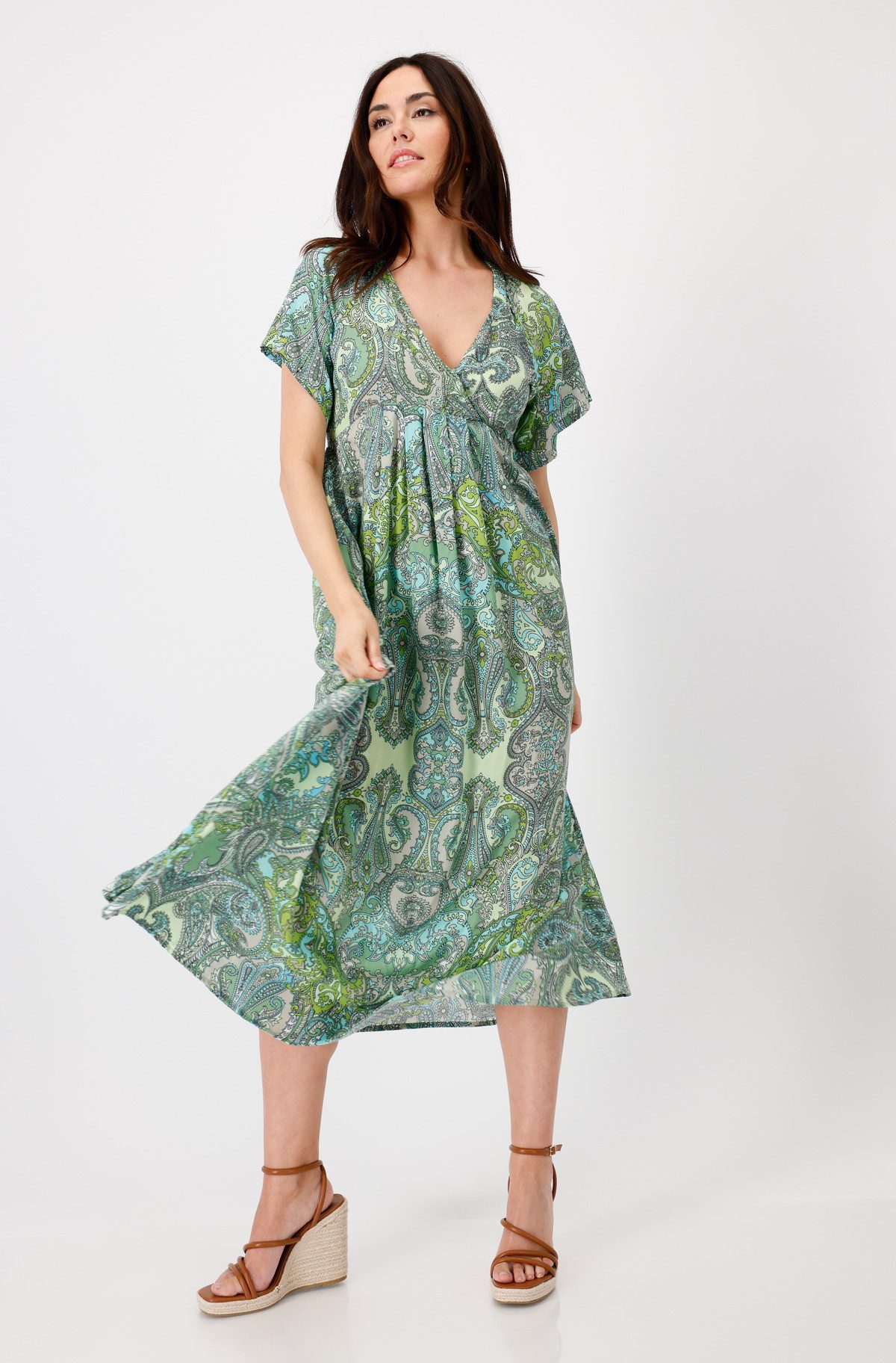 Monari Maxi-jurk met paisley patroon