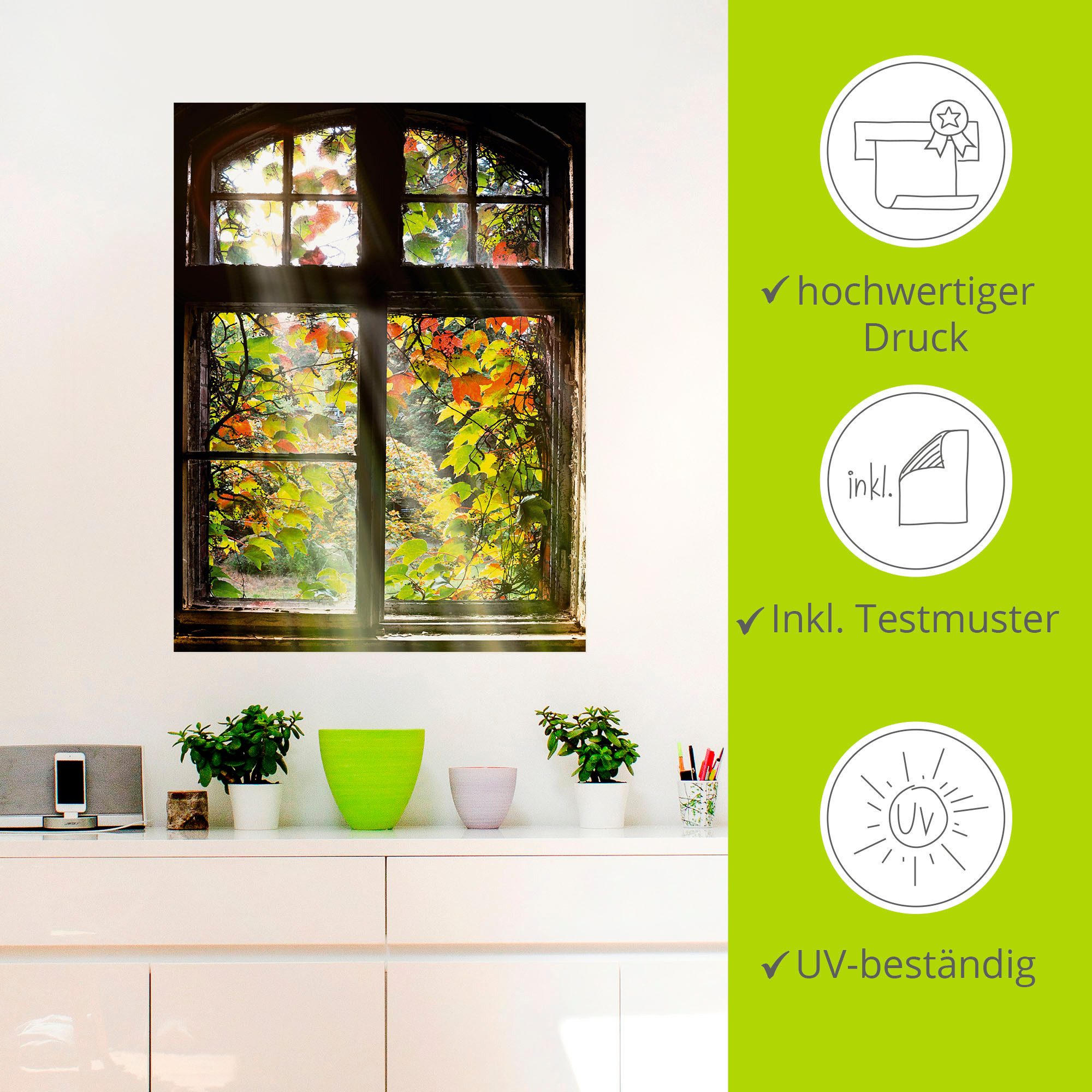 Artland Artprint Oude bouw als artprint van aluminium, artprint voor buiten, artprint op linnen, poster, muursticker