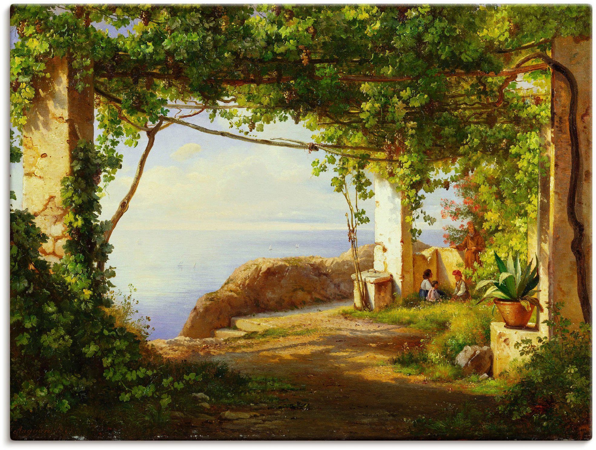 Artland Artprint Sorrento. 1875 als artprint op linnen in verschillende maten foto schilderijen maat 60 cm x 45 cm groen