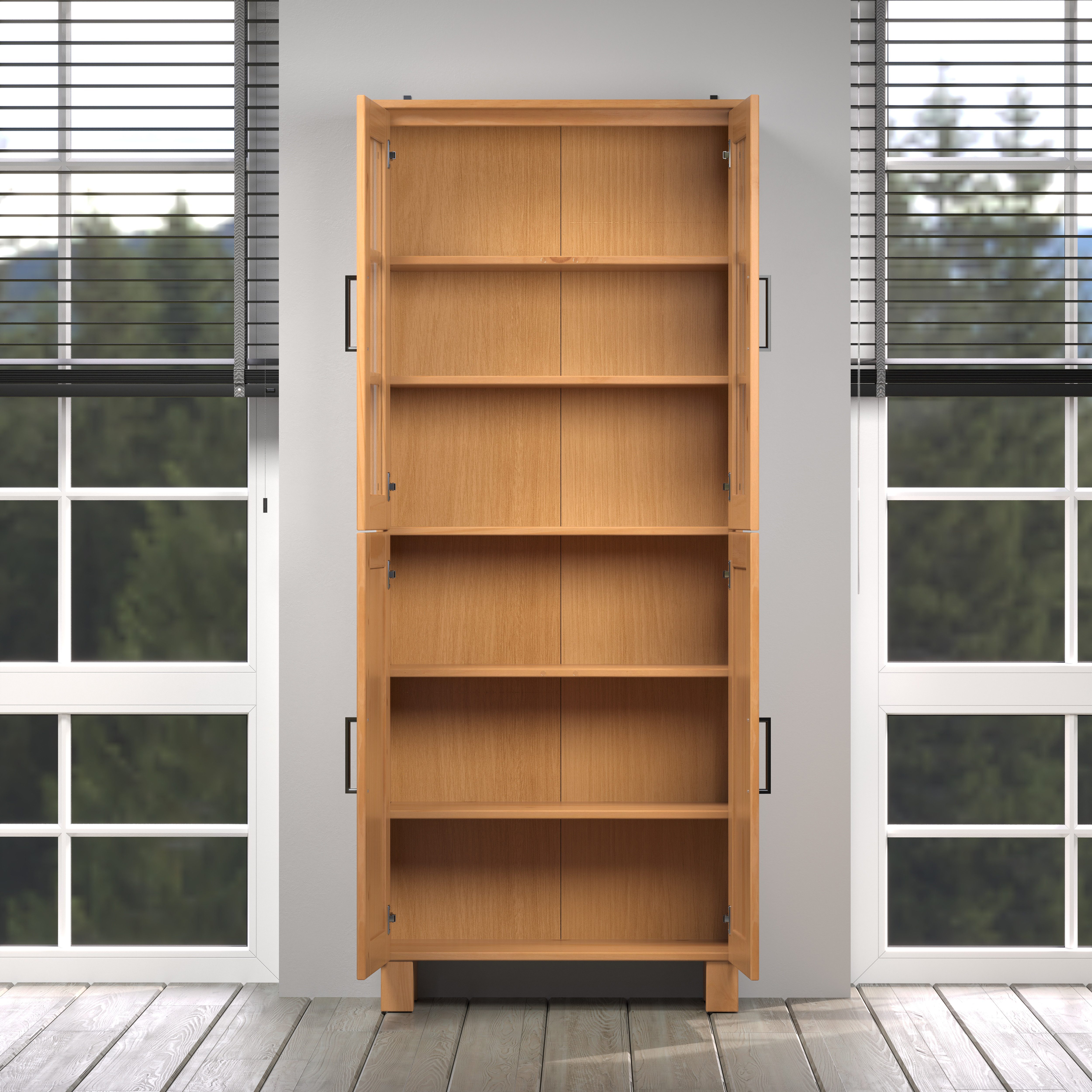 welltime Hoge kast Ulea Brede badkamerkast van massief hout - afmetingen (B/D/H) 70/30/170 cm (1 stuk)
