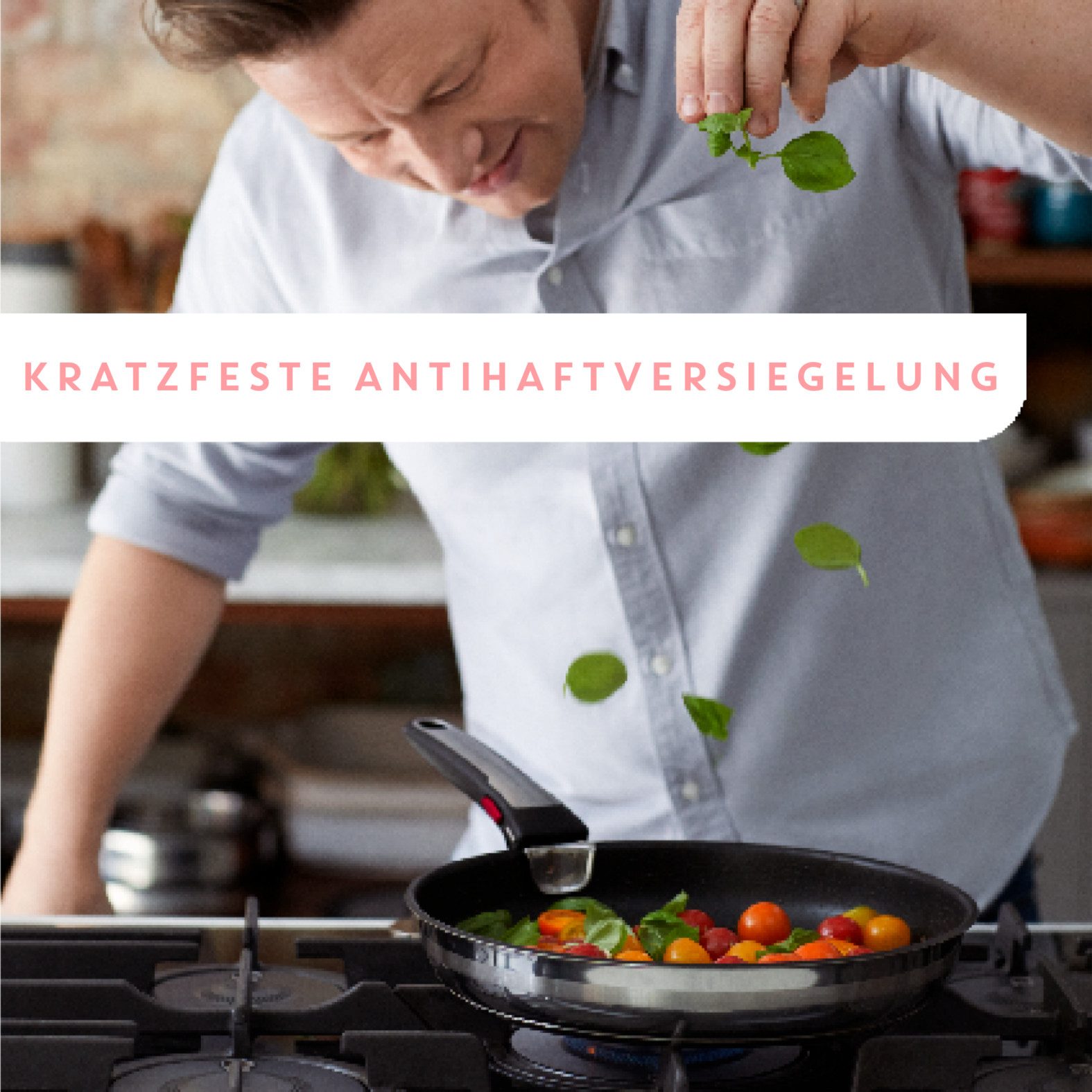 Tefal Pannenset Jamie Oliver Ingenio G6 ovenbestendig tot 250°c zonder handgreep, beschermrand, inductie (set, 3-delig)