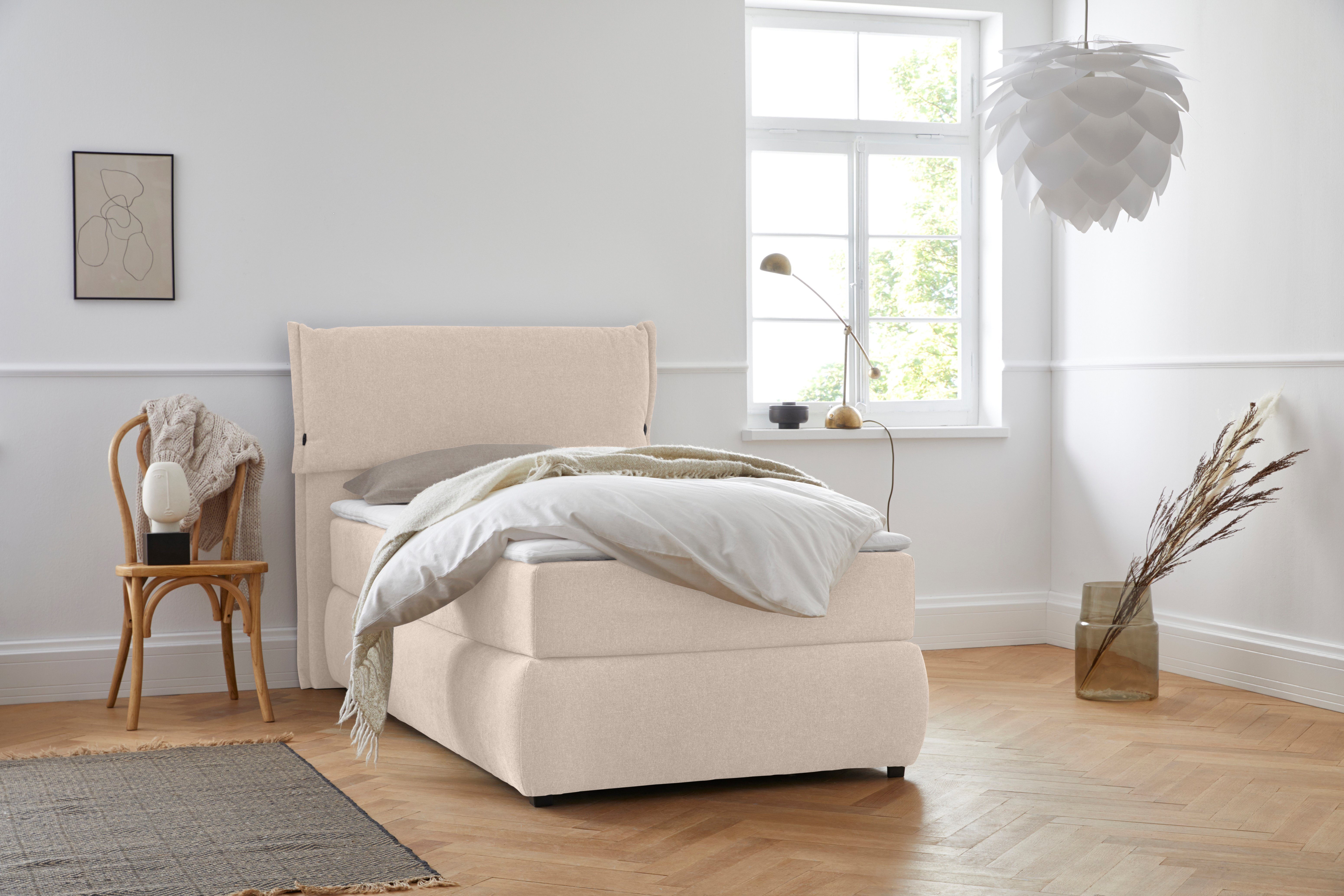 andas Boxspring Jenson in 4 kleuren, 4 breedten, 3 matrassoorten in 2 hardheden, incl. topmatras, design by morten georgsen