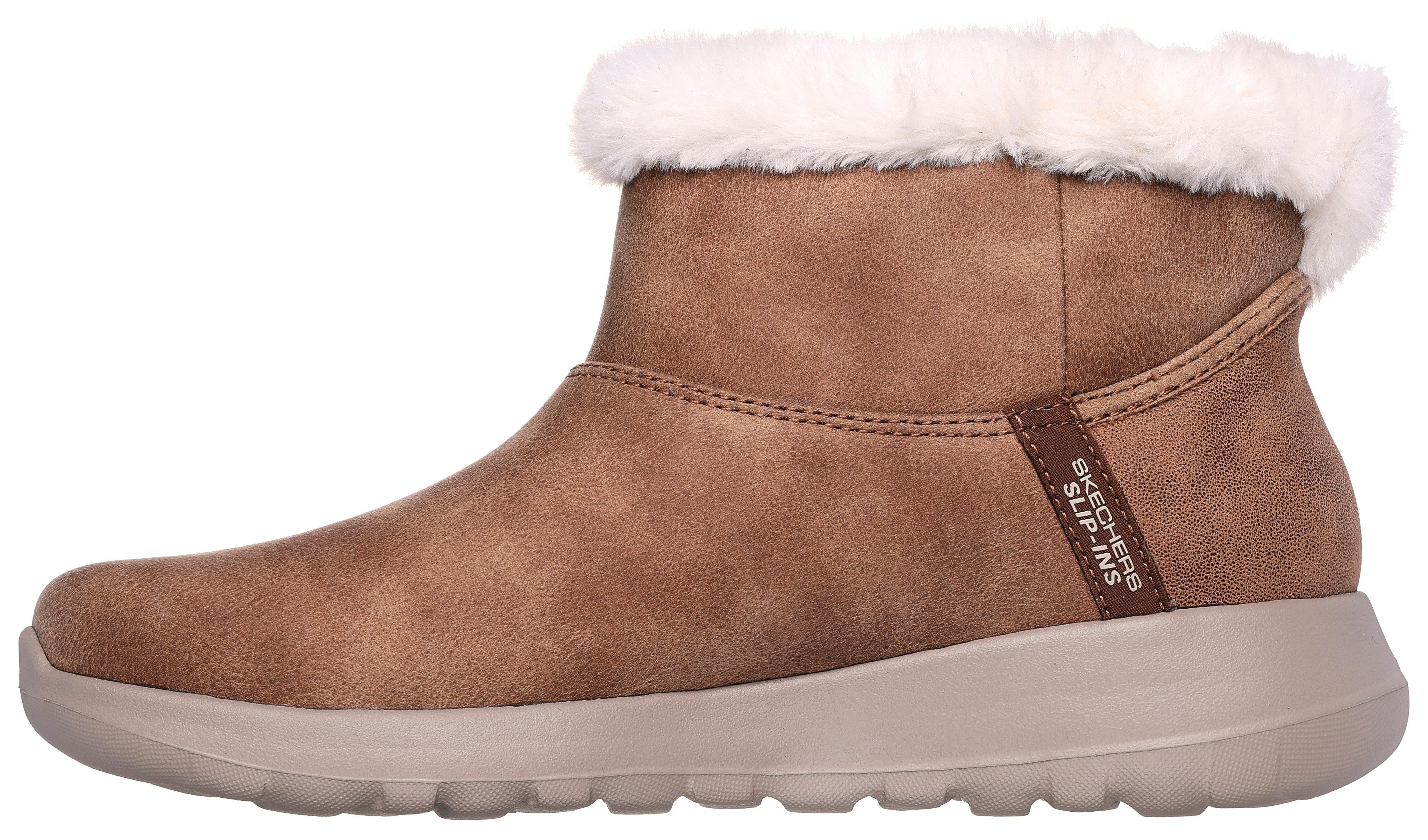 Skechers Winterlaarzen ON-THE-GO JOY-COZY DREAM Instaplaarzen, sneeuwlaarzen, winterlaarzen met 5GEN demping, vegan