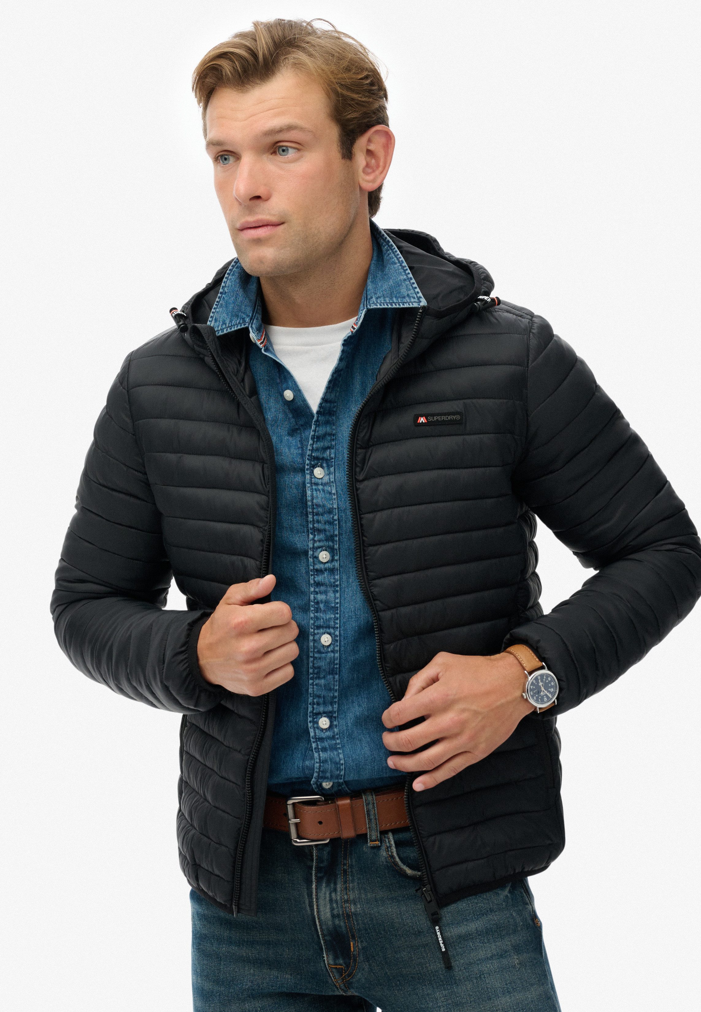 Superdry Gewatteerde jas HOODED FUJI LITE JACKET