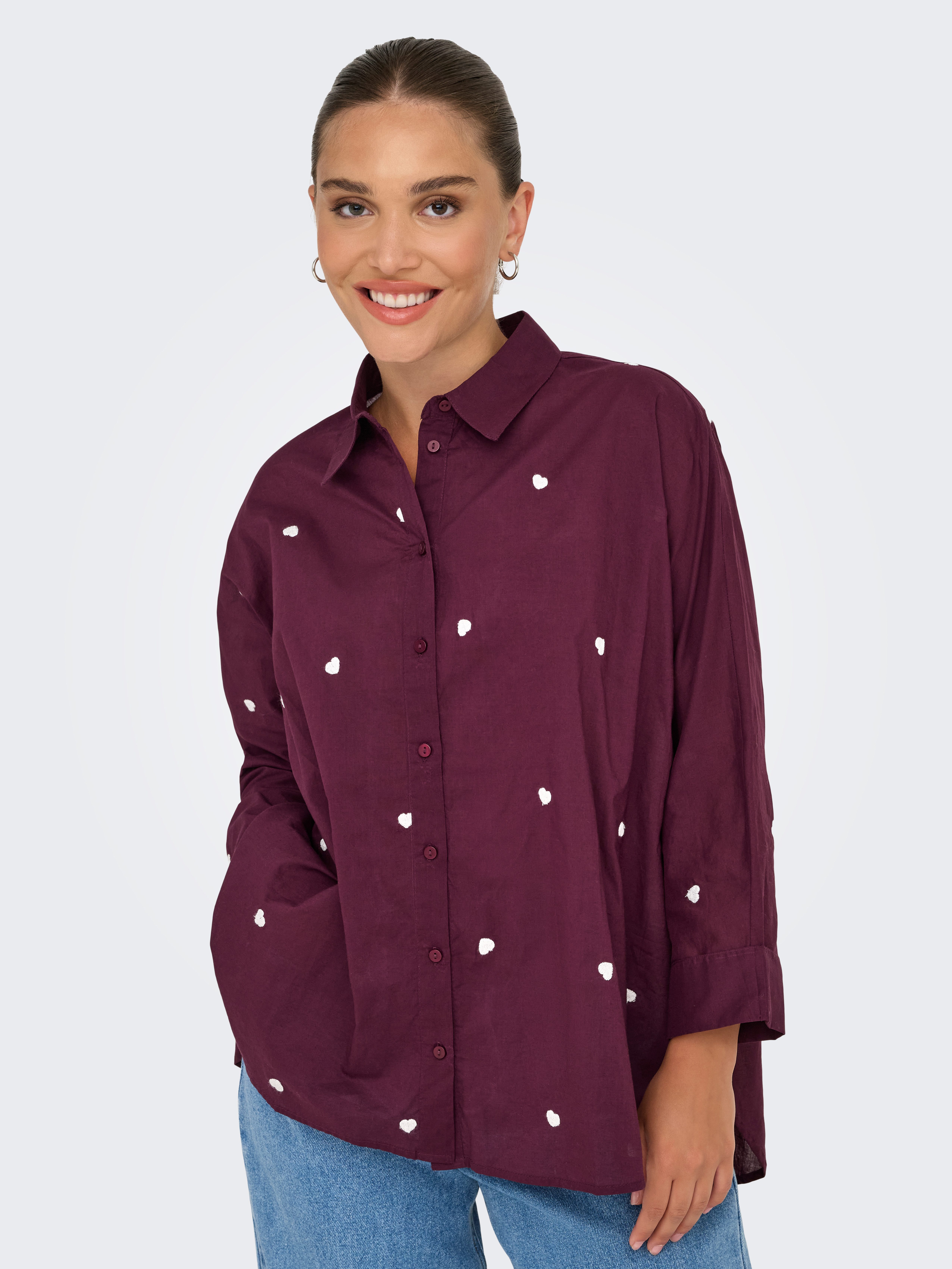 Only Overhemdblouse ONLNEW LINA GRACE LS EMB SHIRT NOOS WVN