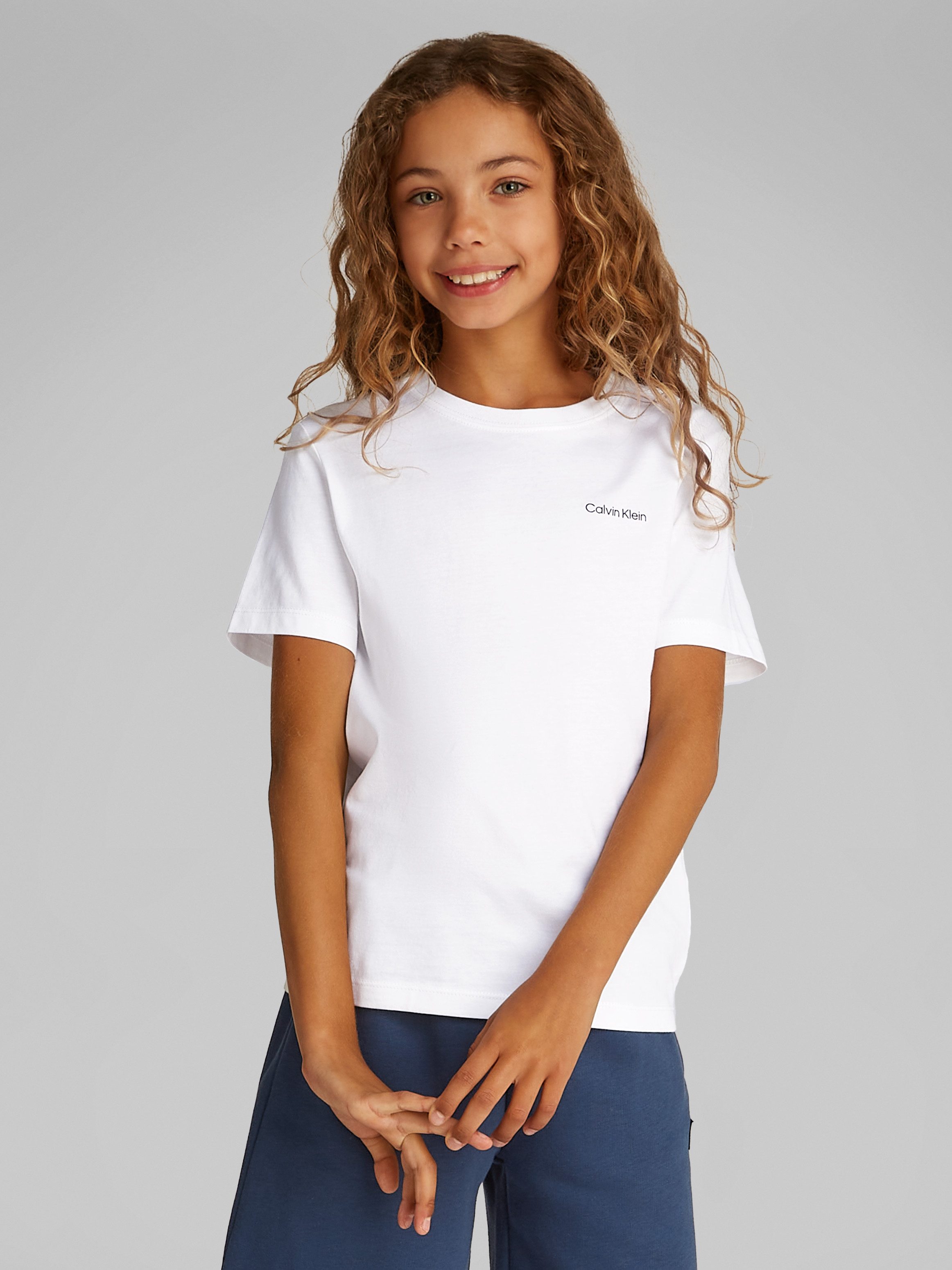 Calvin Klein T-shirt CHEST Inst.Logo Ss T-Shirt voor kinderen tot 16 jaar en met logo-opdruk