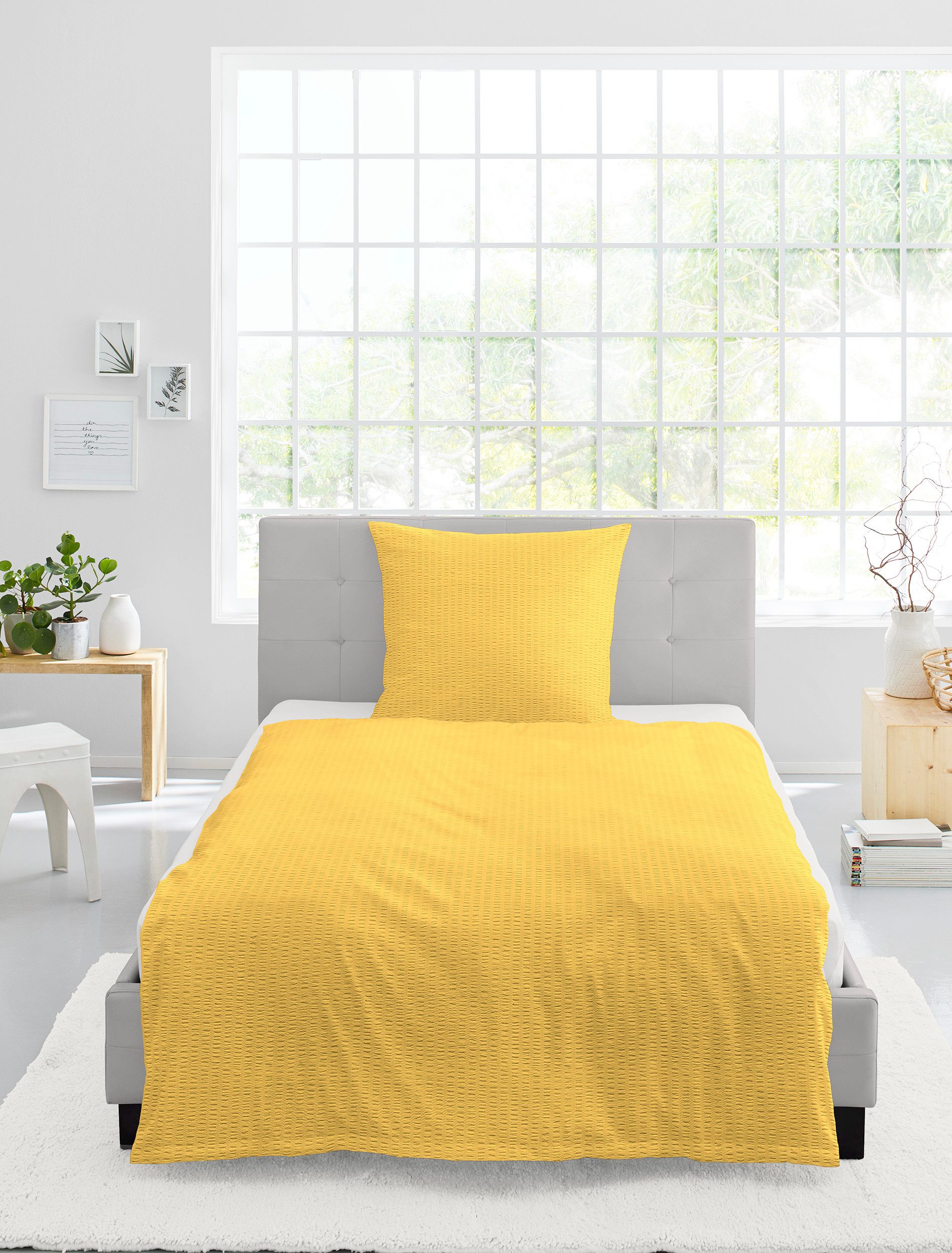 BIERBAUM Overtrekset Chic uni Stijlvol unidesign: Modern en elegant voor elke slaapkamer