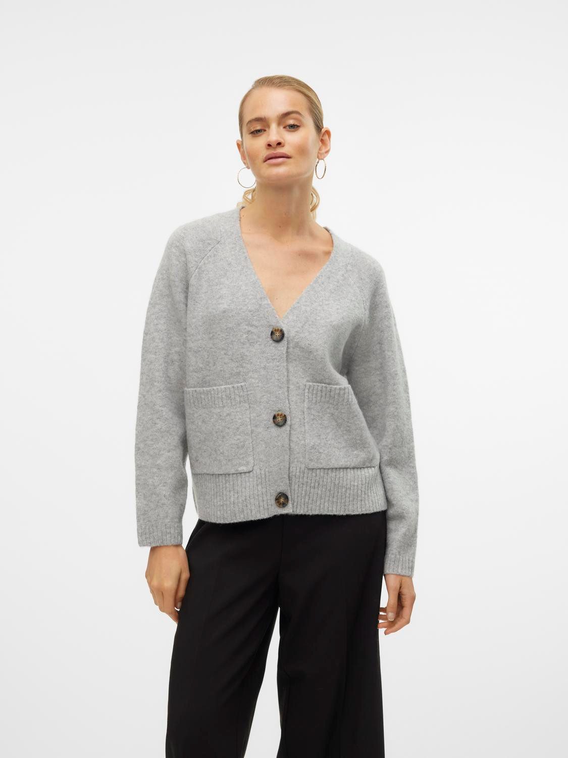 Vero Moda Vest VMBOOM LS V-NECK BUTTON CARDIGAN GA NOOS