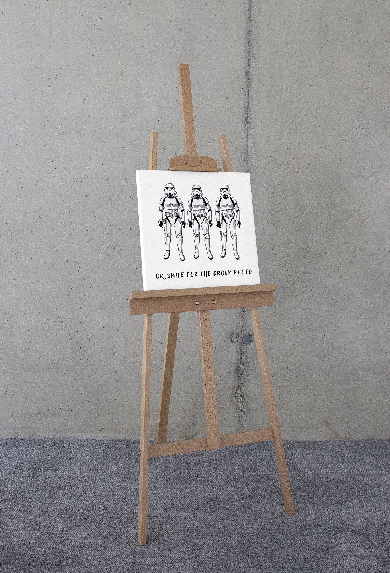 Komar Artprint op linnen Star Wars Stormtrooper Group Photo 40 x 50 cm (breedte x hoogte) - kinderkamer, decoratie (1 stuk)