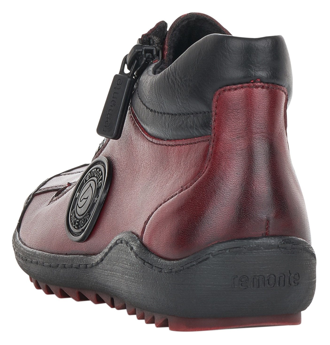 Remonte Veterschoenen flats, comfortschoenen, laarzen met zijrits