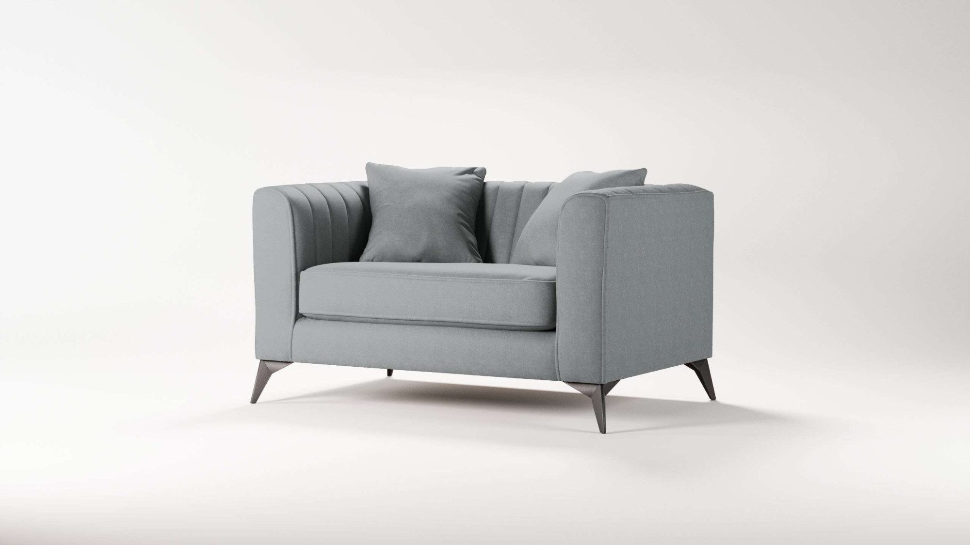 Places of Style Loveseat MATTHEW loungestoel, afmetingen B/D/H: 130/86/74 cm incl. sierkussen, fijne stiksels in de rug, belastbaar tot 200kg
