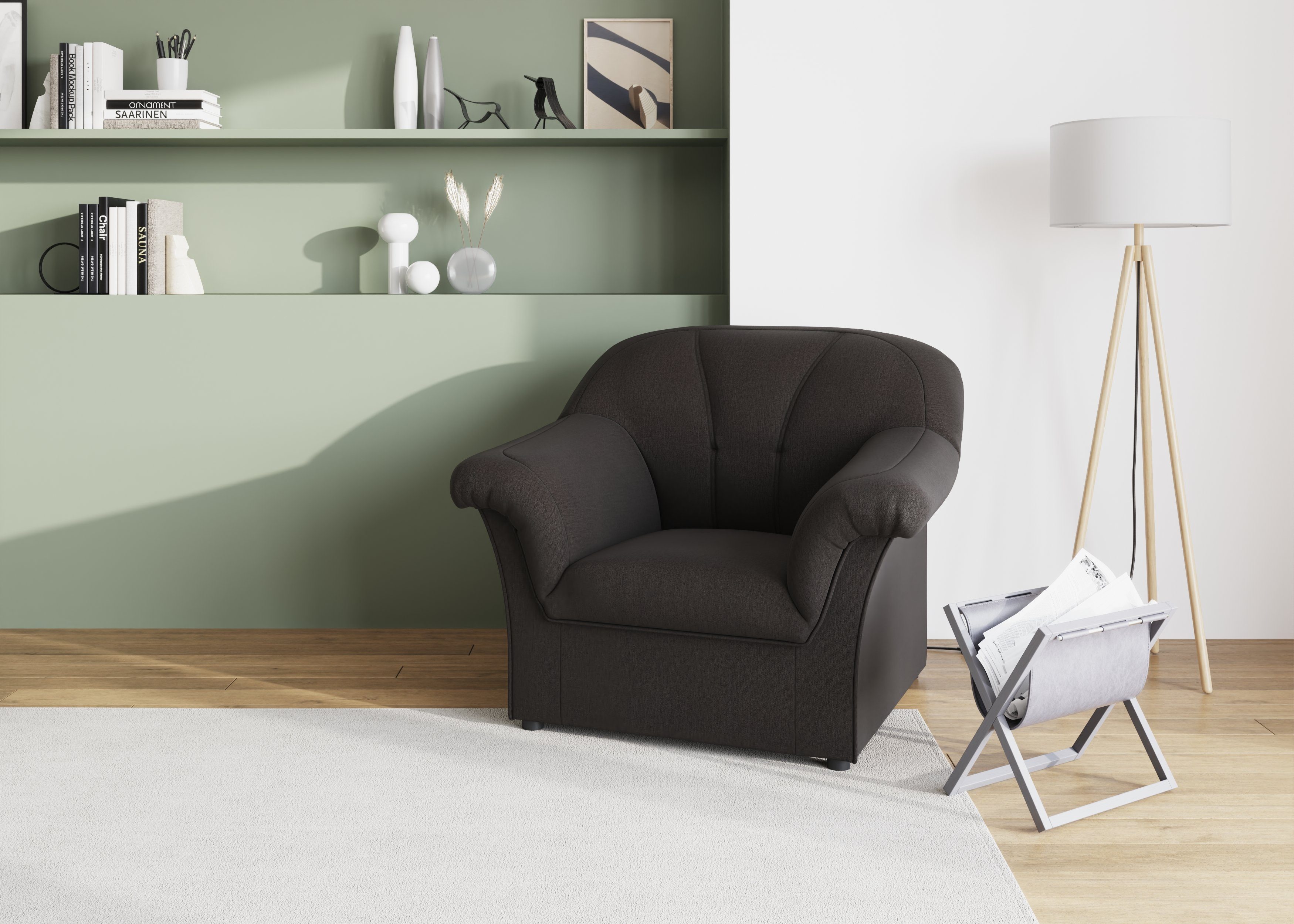 DOMO collection Fauteuil Pegnitz tijdloos, elegante armleuningen, comfortabel