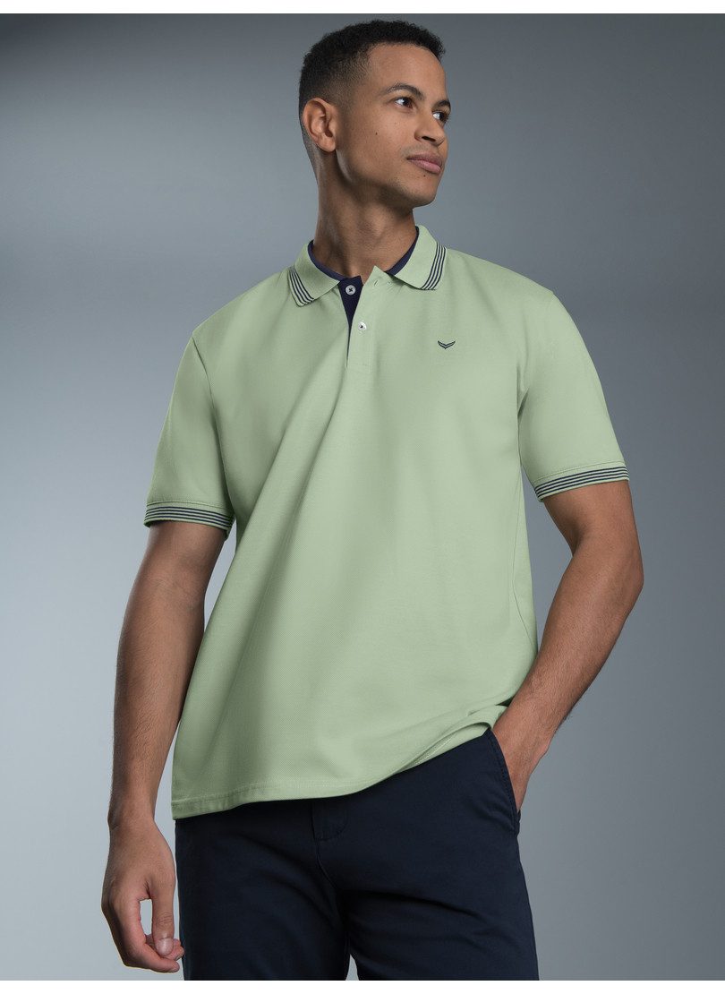 Trigema Poloshirt TRIGEMA poloshirt met contrasterende accenten (1-delig)