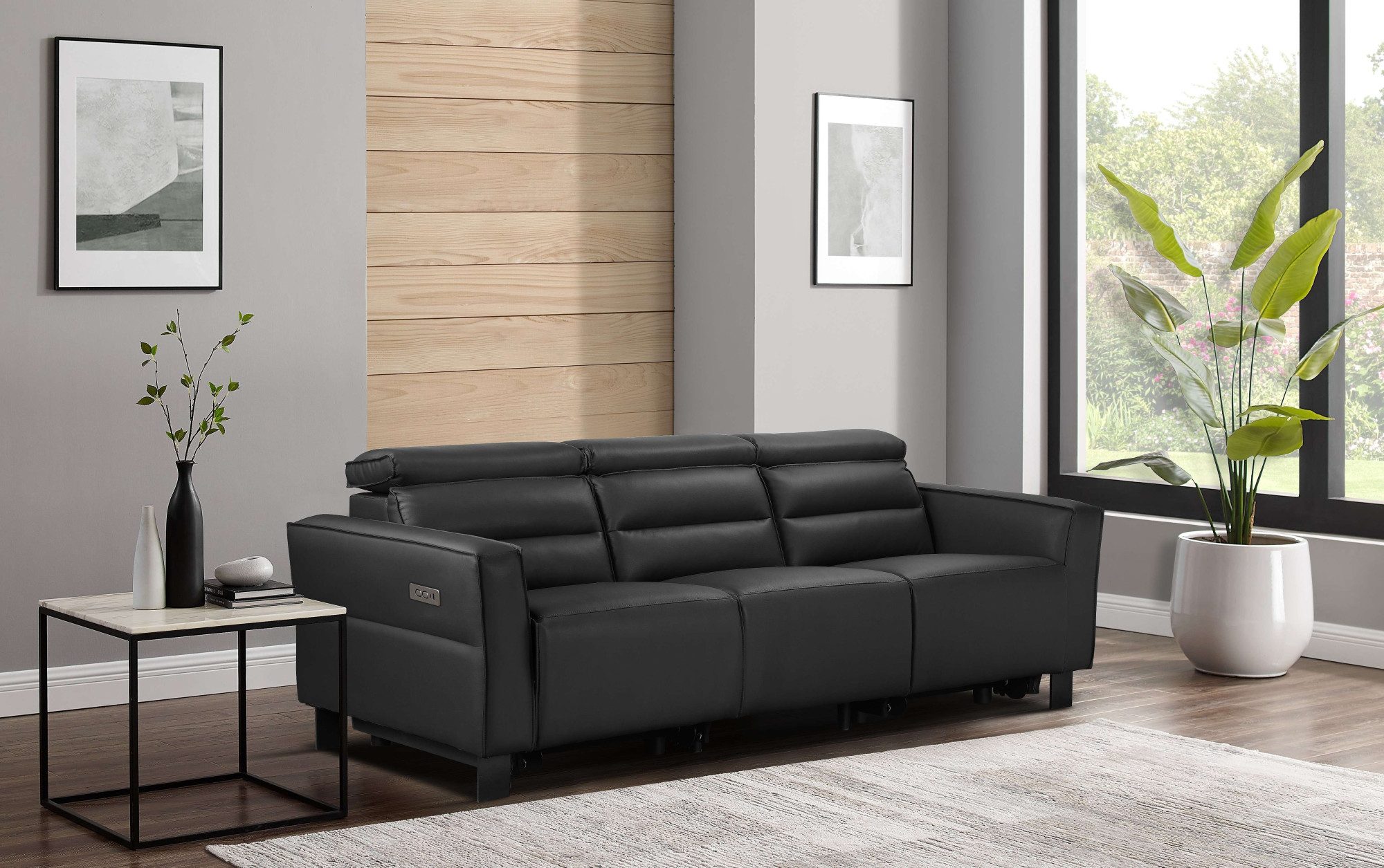 Places of Style 3-zitsbank Carpari, 224 cm, handmatige of elektrische relaxfunctie in 2 zitplaatsen