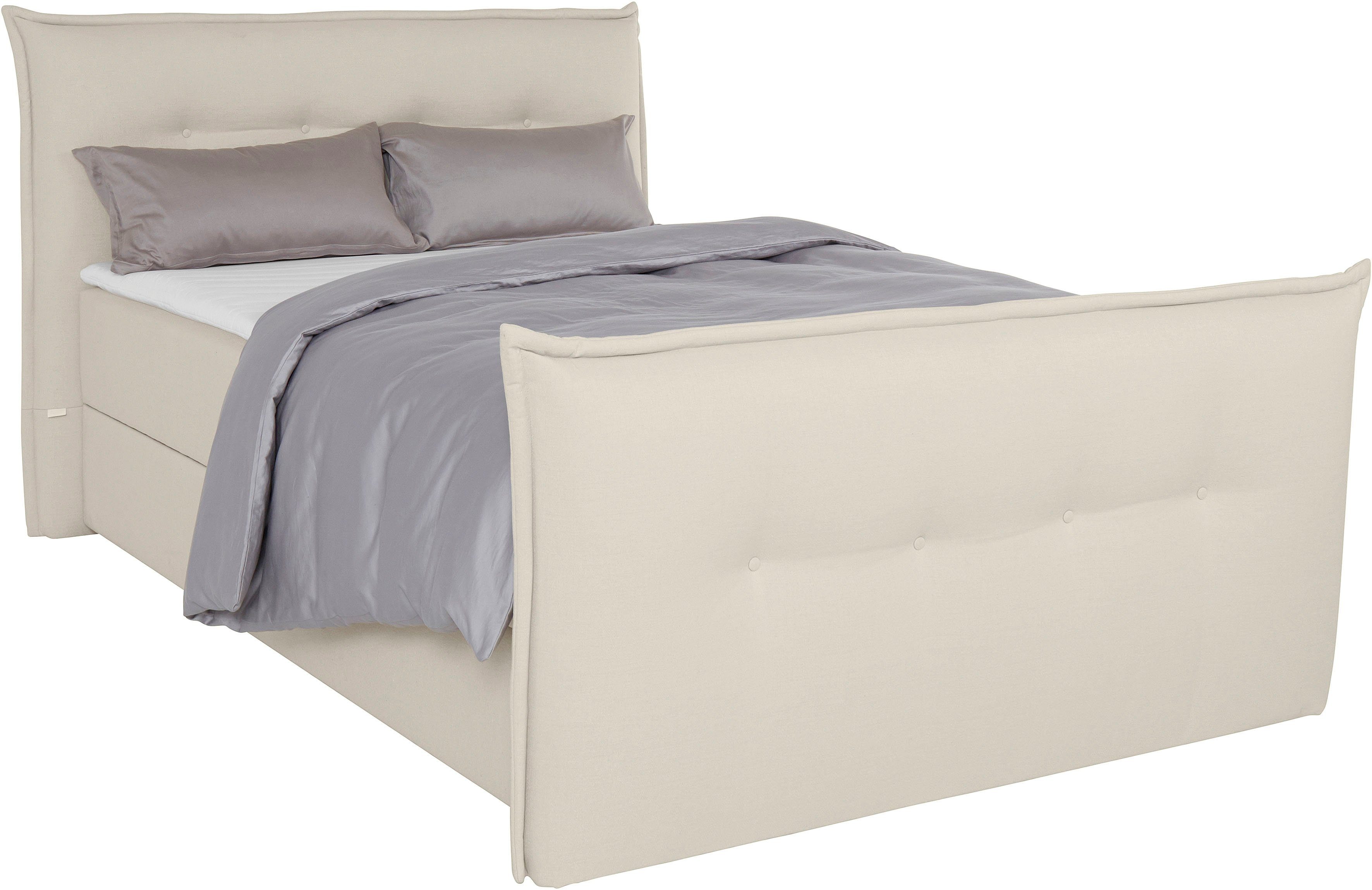 andas Boxspring Lichtgewicht inclusief voetbord, bedkist & topmatras, in 4 breedten en 2 hardheden