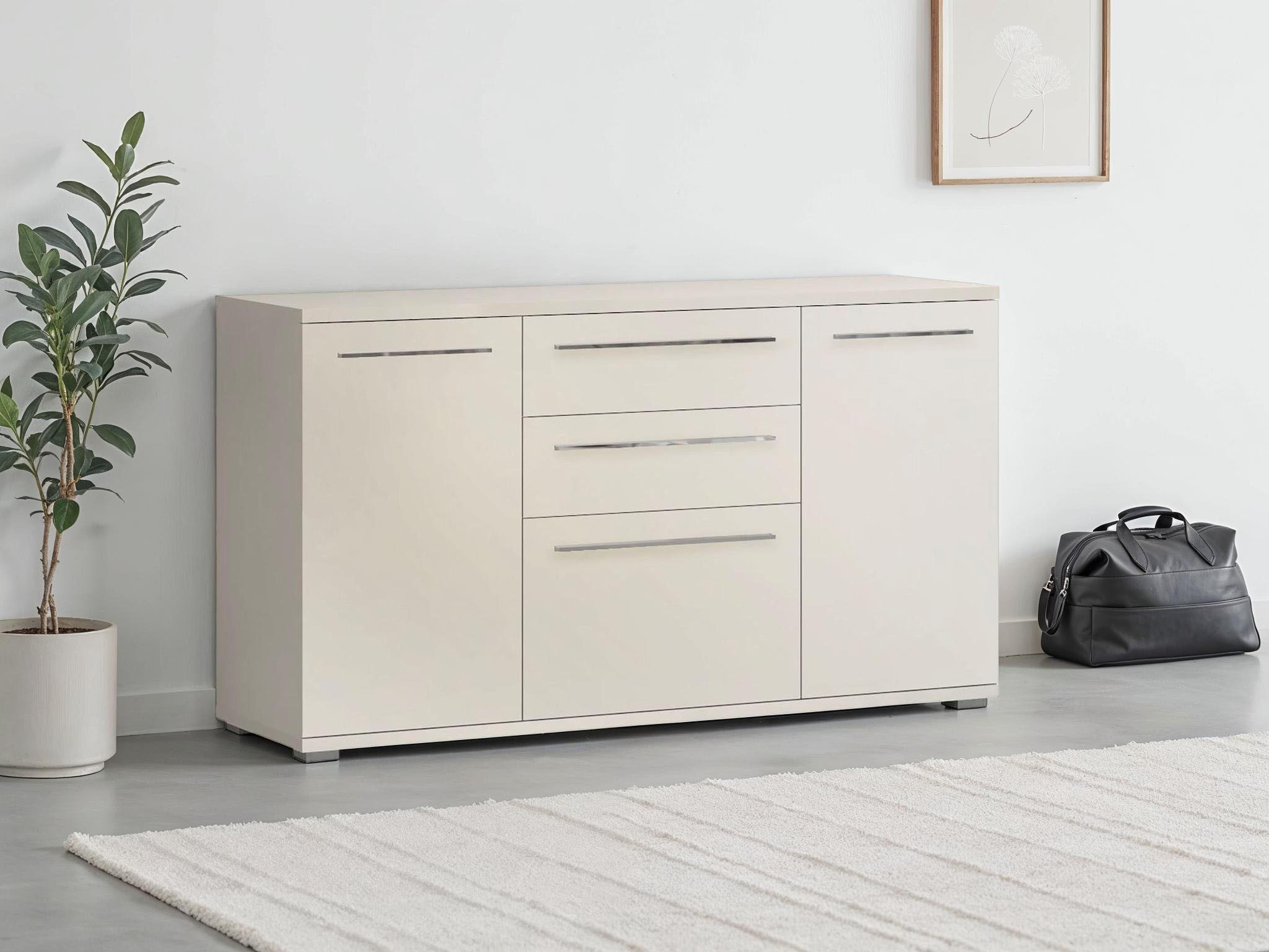 Places of Style Kast Piano UV-gecoat, soft close-functie dressoirs grijs