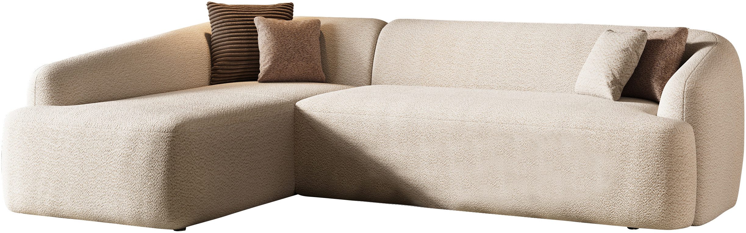 INOSIGN Hoekbank Nergal, organisch design, Breedte 296cm, L-vorm Modern ontwerp, eenvoudige uitstraling, stijlvolle blikvanger in de woonkamer