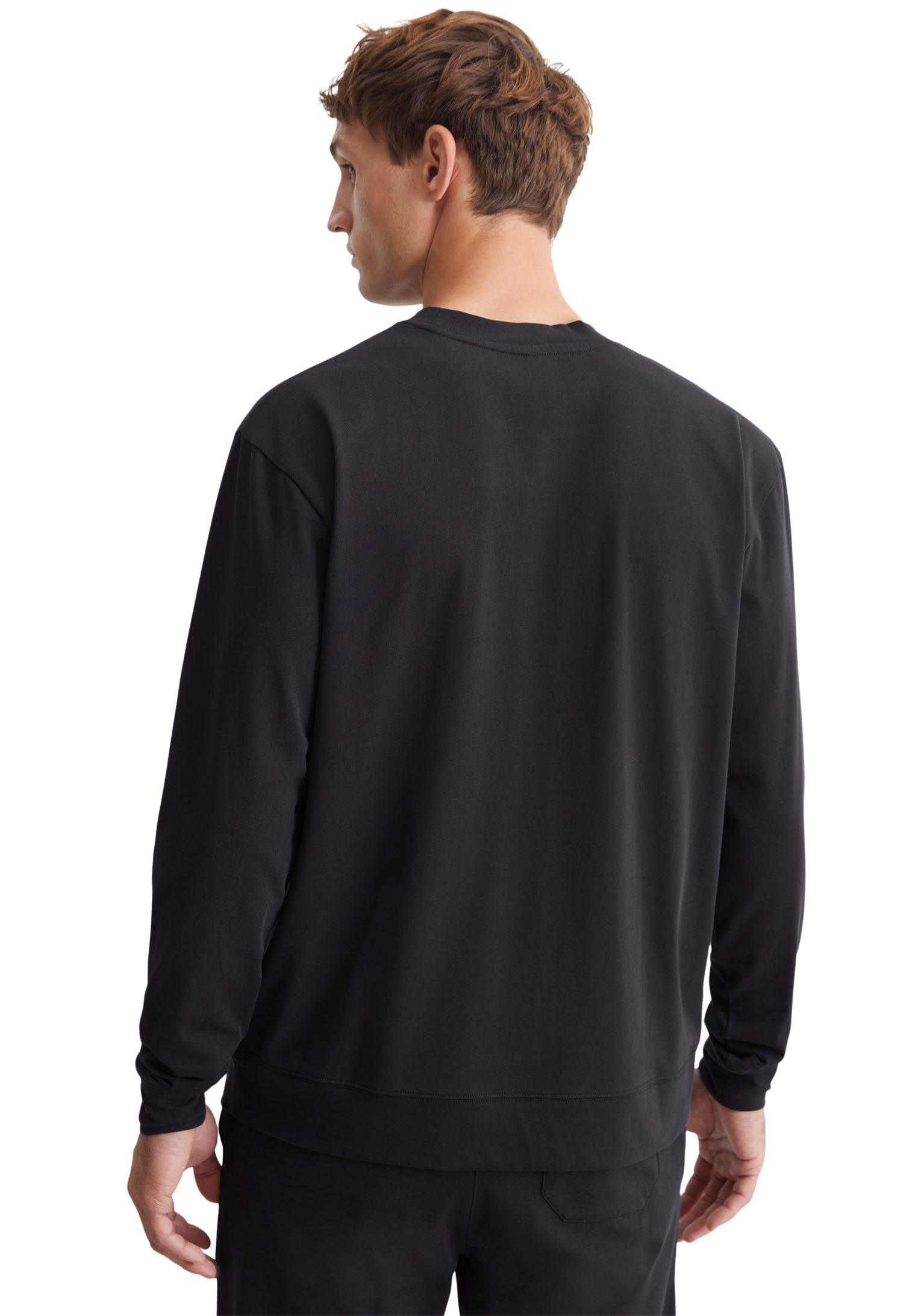 Marc O'Polo Longsleeve Heavy-jersey met zachte elastische ronde hals